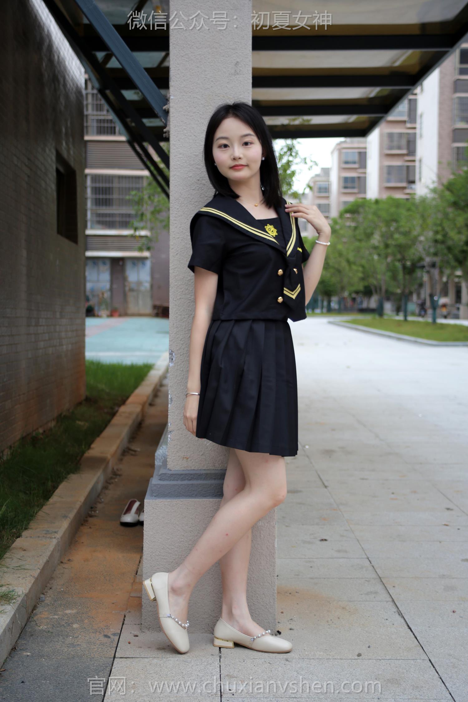 图片[61]-初夏女神 NO.216 双双 黑系水手服[100P] – 速更版-美库