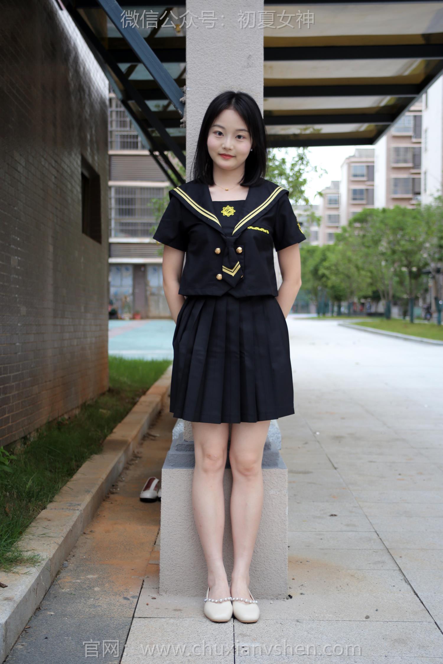 图片[63]-初夏女神 NO.216 双双 黑系水手服[100P] – 速更版-美库