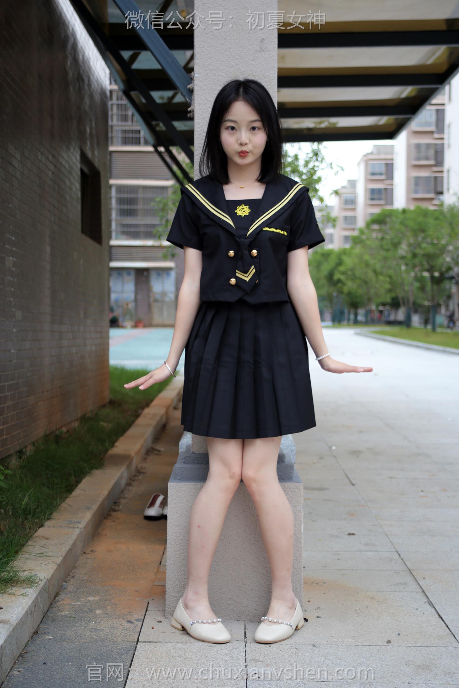 图片[64]-初夏女神 NO.216 双双 黑系水手服[100P] – 速更版-美库