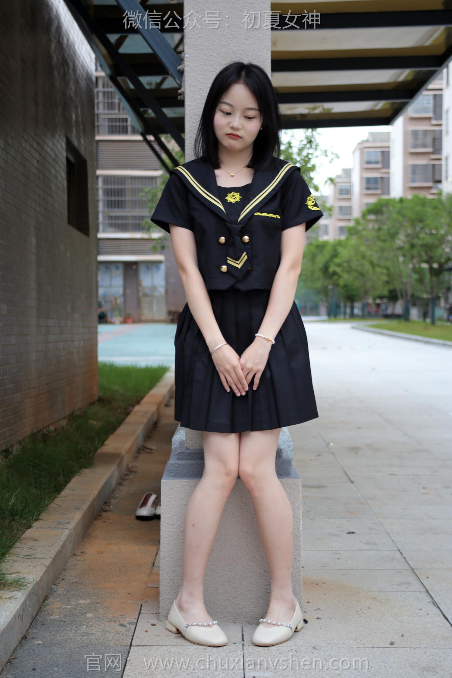 图片[66]-初夏女神 NO.216 双双 黑系水手服[100P] – 速更版-美库