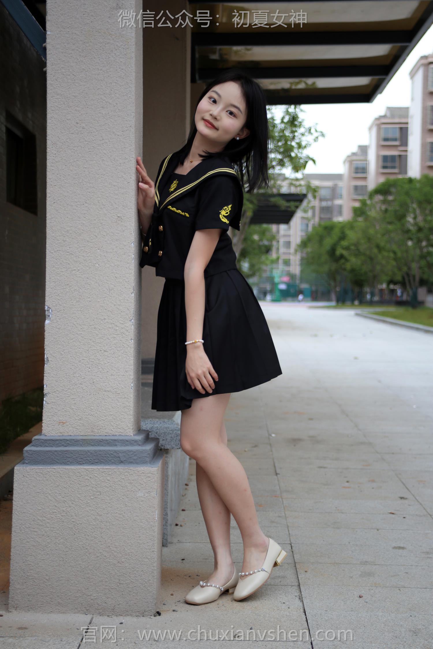 图片[72]-初夏女神 NO.216 双双 黑系水手服[100P] – 速更版-美库