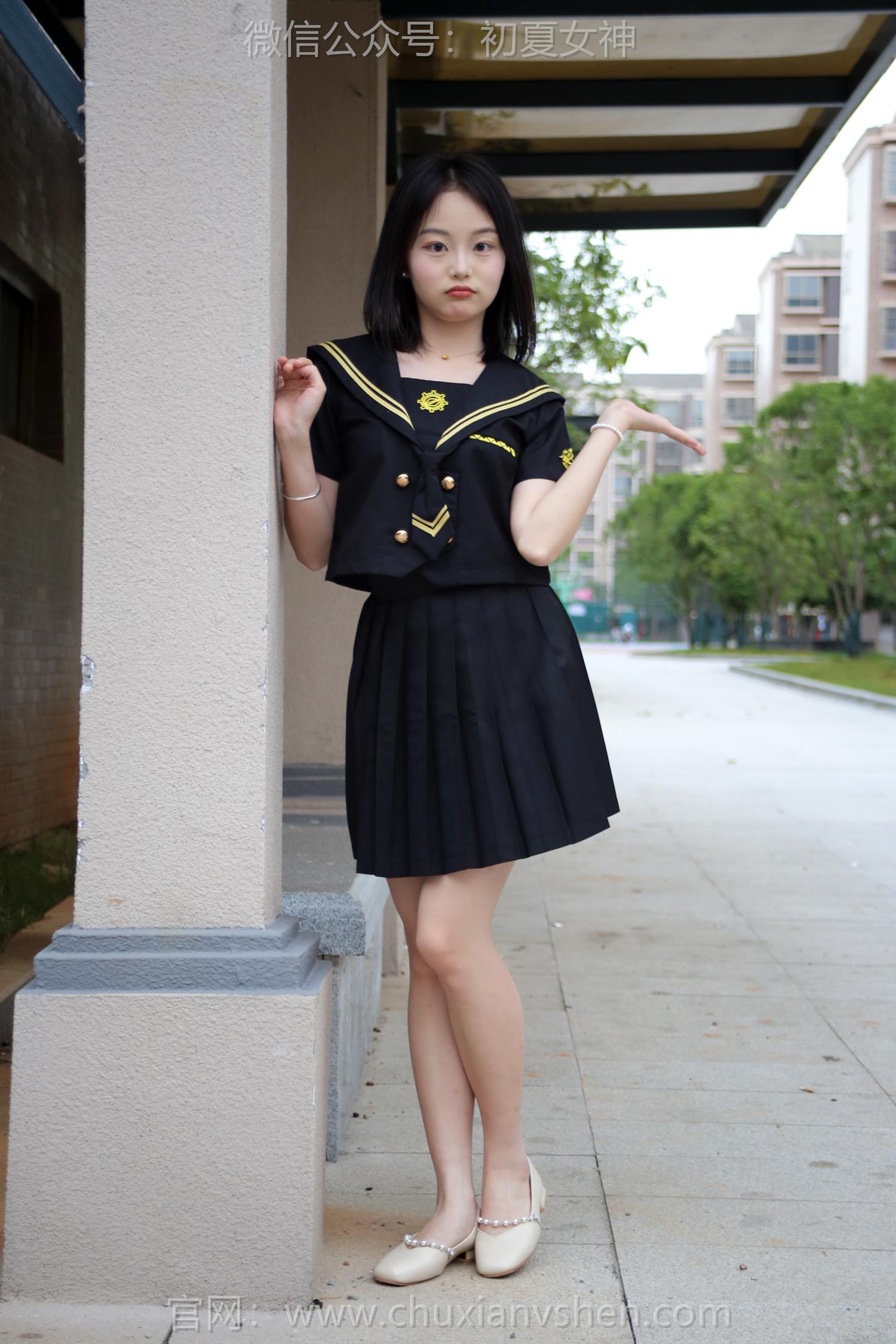 图片[73]-初夏女神 NO.216 双双 黑系水手服[100P] – 速更版-美库