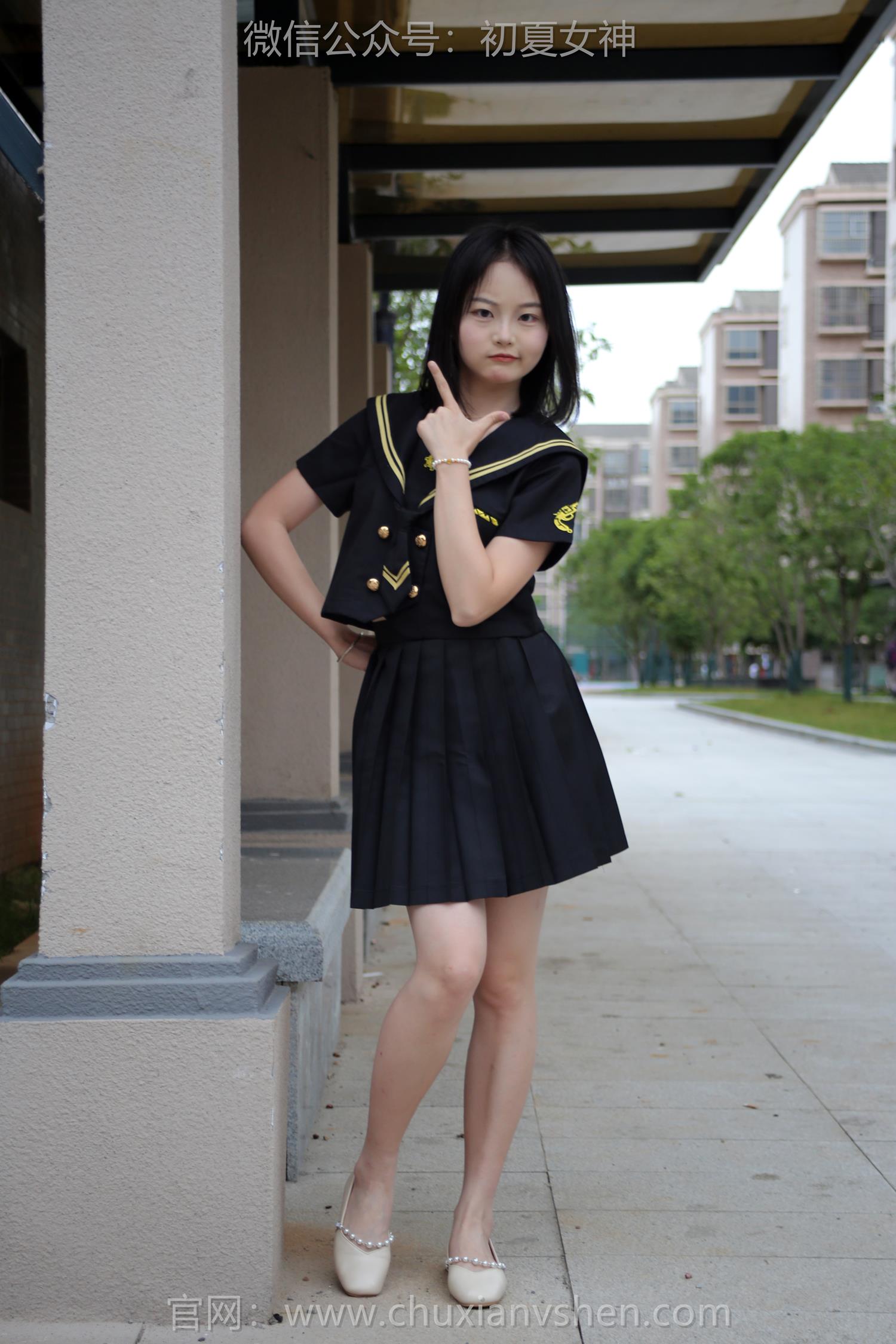 图片[75]-初夏女神 NO.216 双双 黑系水手服[100P] – 速更版-美库