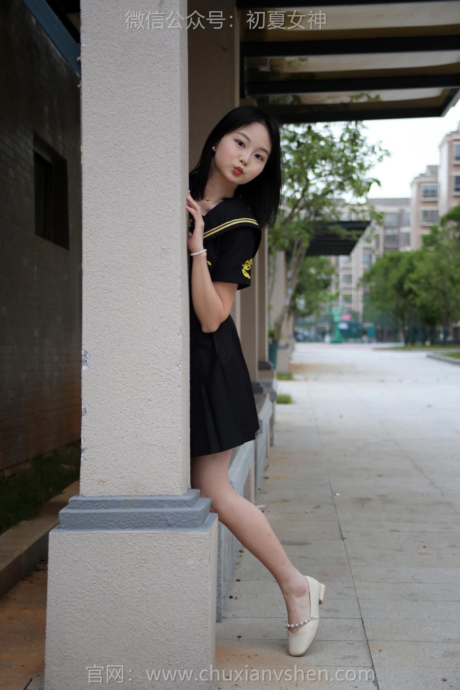 图片[77]-初夏女神 NO.216 双双 黑系水手服[100P] – 速更版-美库