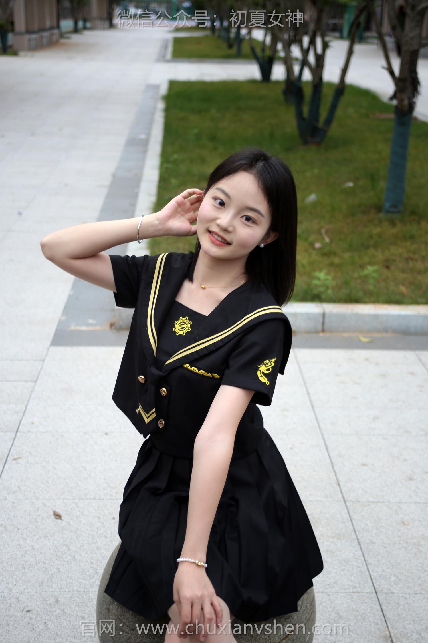 图片[78]-初夏女神 NO.216 双双 黑系水手服[100P] – 速更版-美库