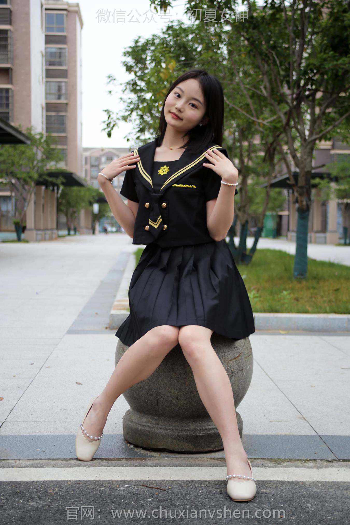 图片[79]-初夏女神 NO.216 双双 黑系水手服[100P] – 速更版-美库