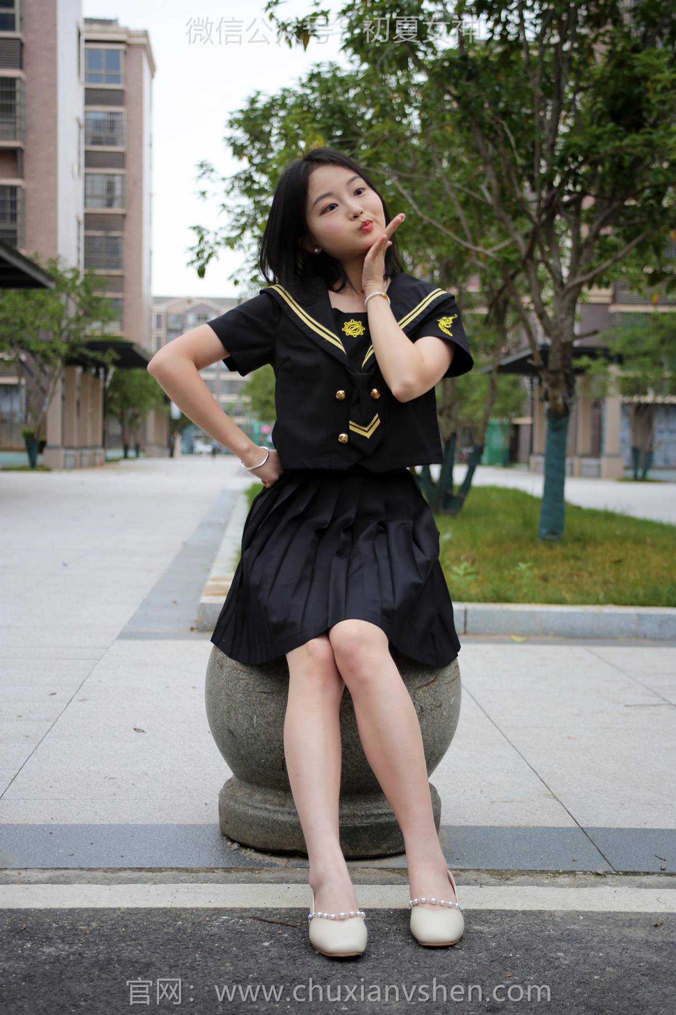 图片[81]-初夏女神 NO.216 双双 黑系水手服[100P] – 速更版-美库