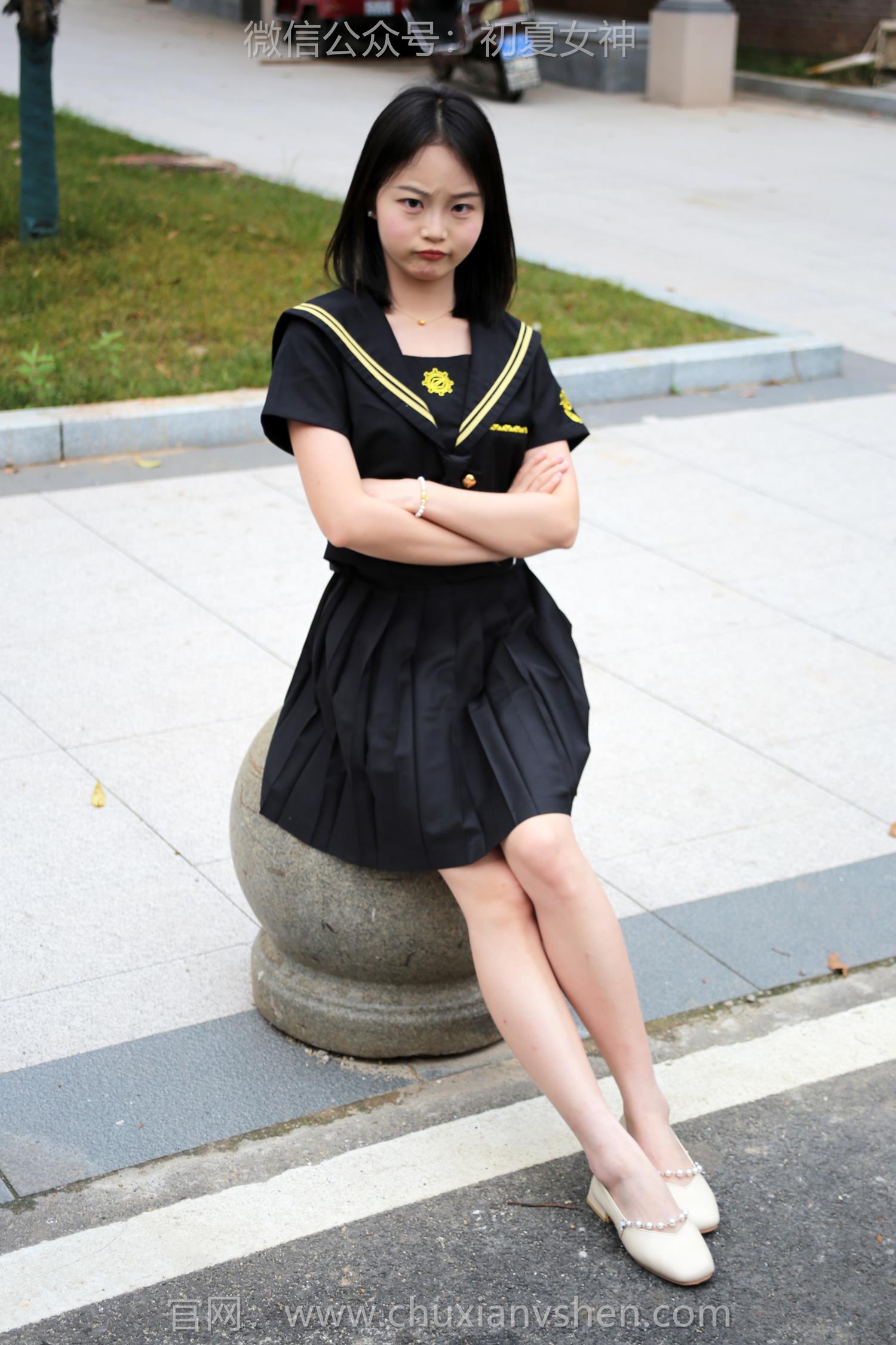 图片[83]-初夏女神 NO.216 双双 黑系水手服[100P] – 速更版-美库