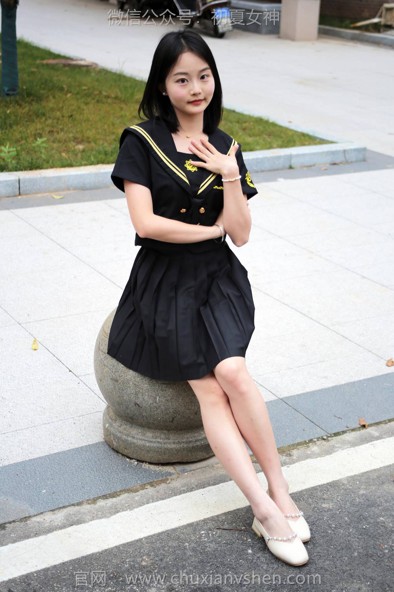 图片[84]-初夏女神 NO.216 双双 黑系水手服[100P] – 速更版-美库