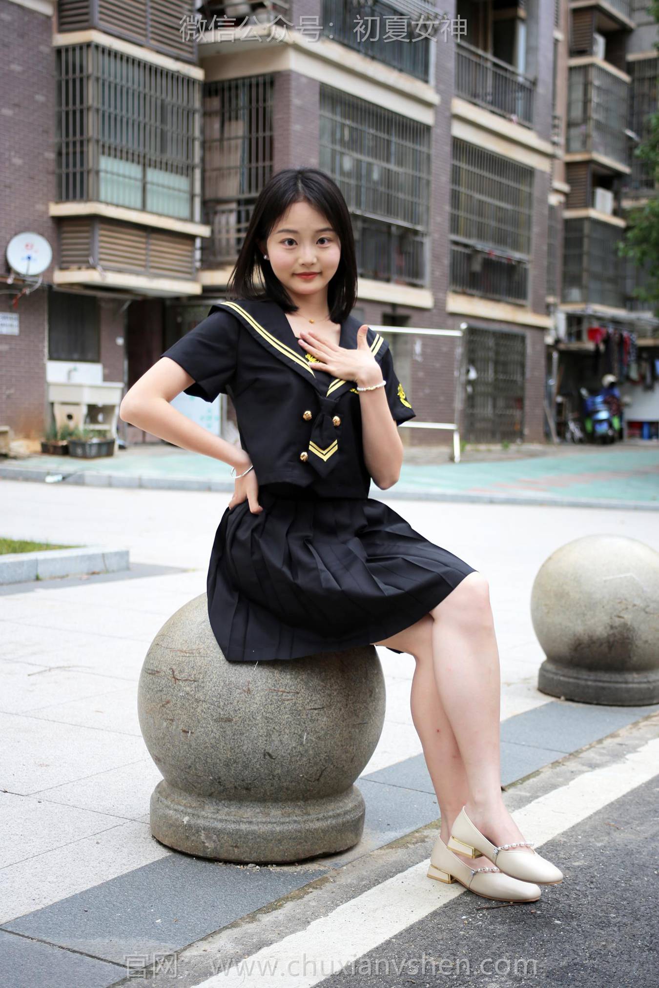 图片[87]-初夏女神 NO.216 双双 黑系水手服[100P] – 速更版-美库