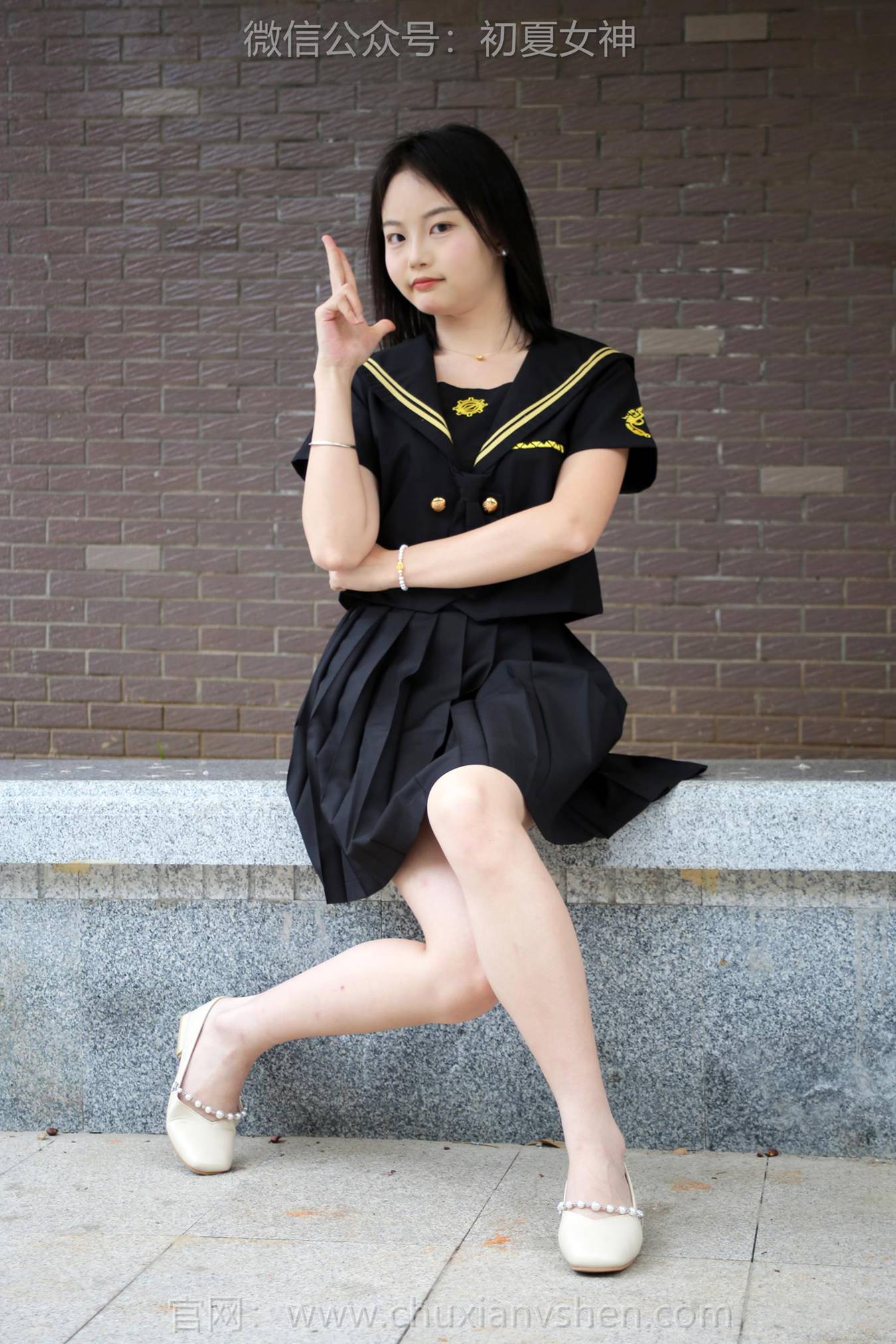 图片[94]-初夏女神 NO.216 双双 黑系水手服[100P] – 速更版-美库