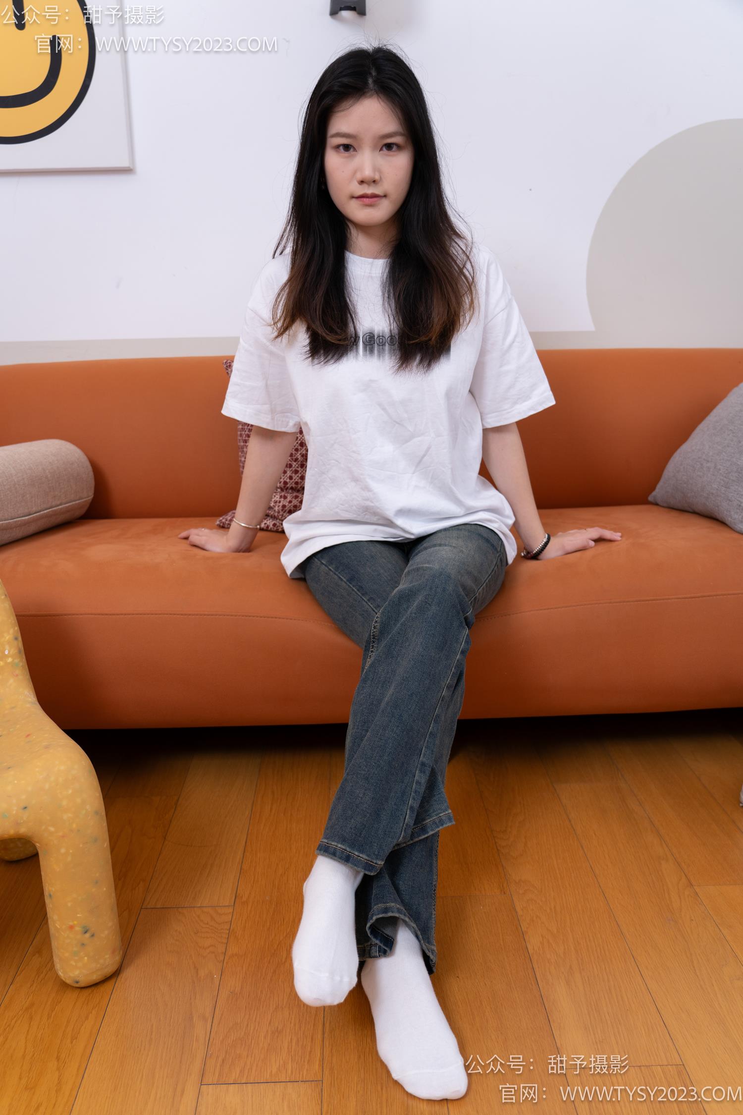 图片[67]-甜予摄影 NO.070 松松-板鞋、白棉袜、裸足[122P] – 速更版-美库