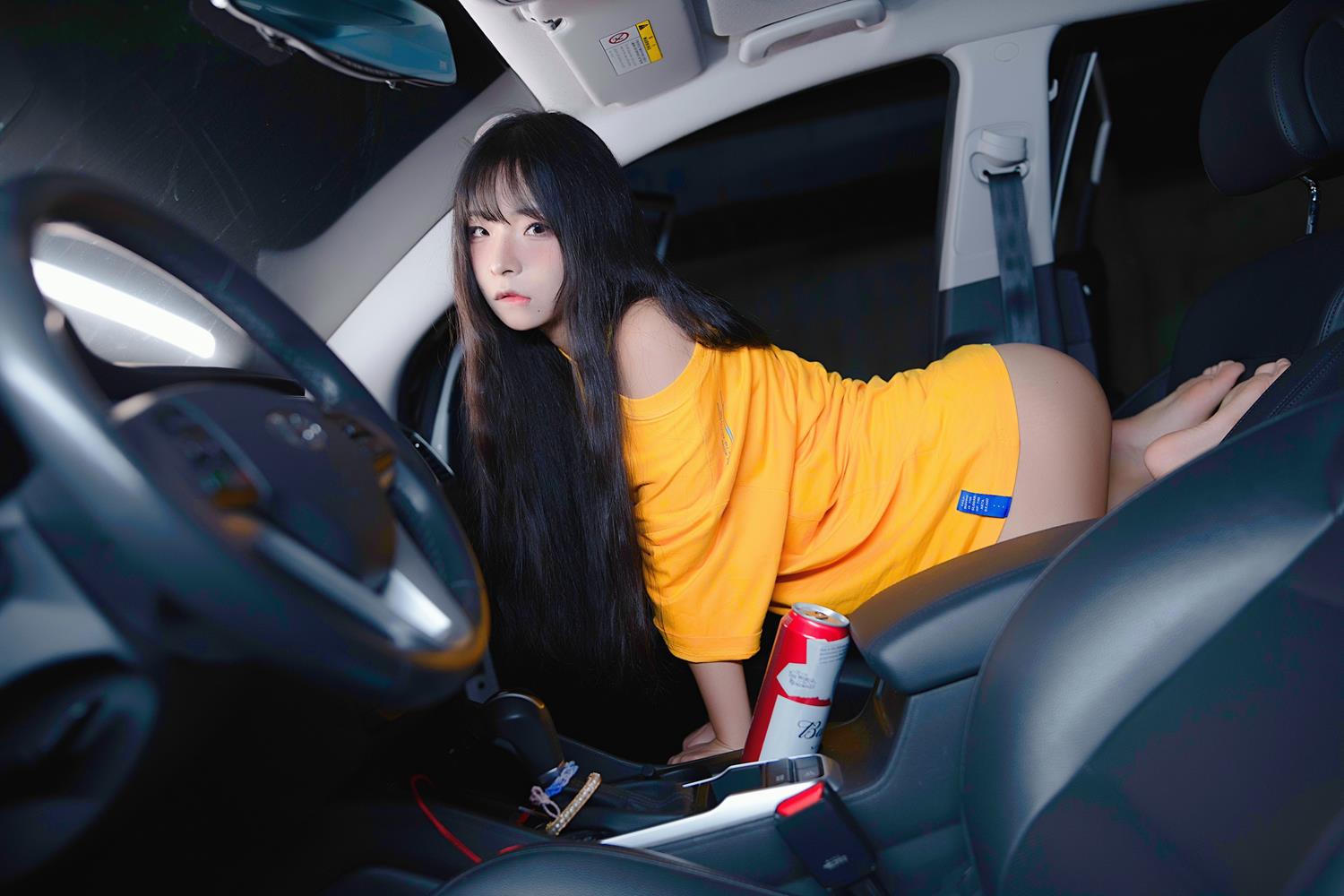 图片[10]-yuuhui玉汇  – 车内嫩黄[25P] – 速更版-美库