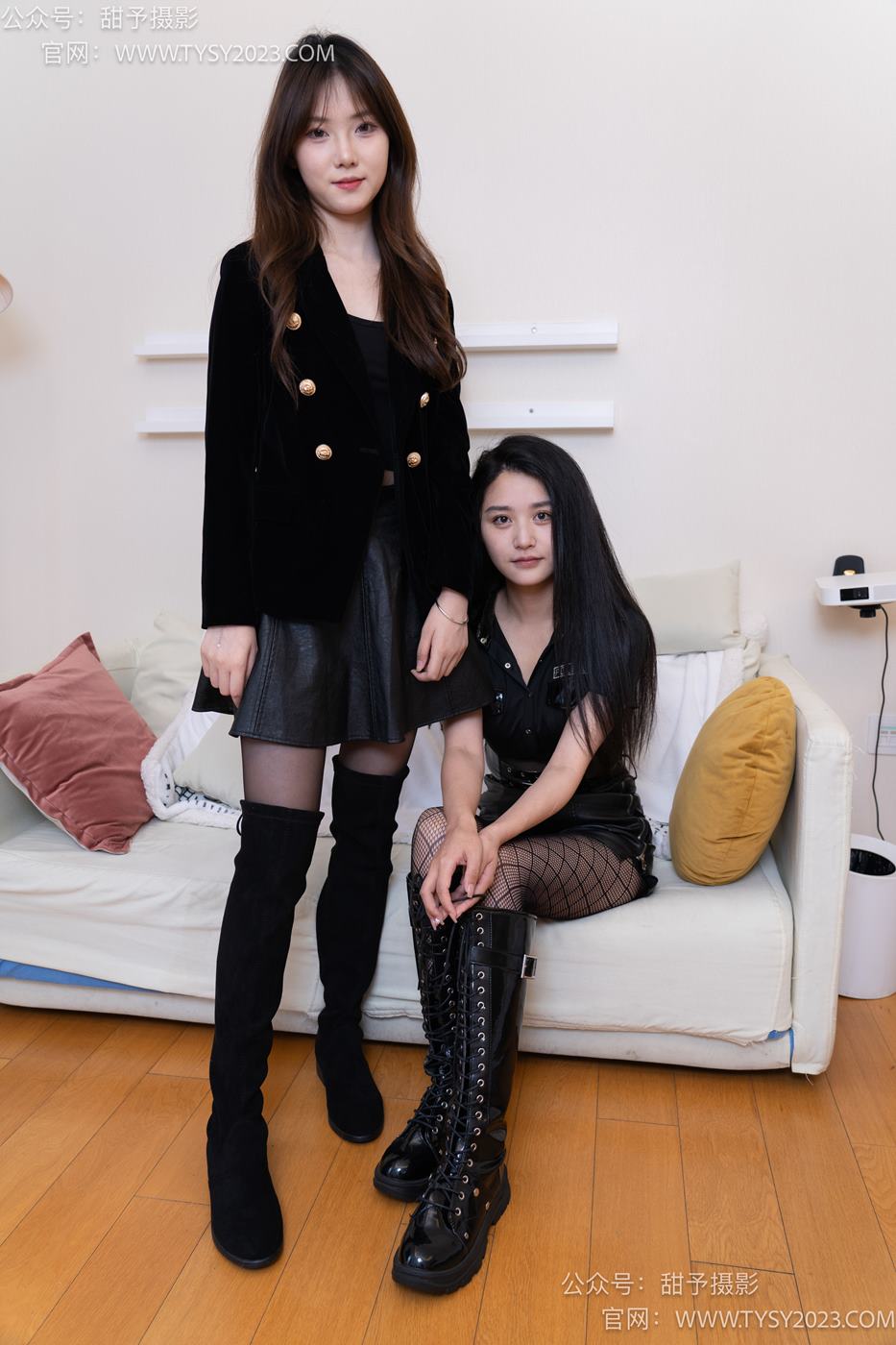 图片[18]-甜予摄影 NO.071 璇璇澜澜-长靴、黑丝、渔网袜、裸足、互相撕破丝袜剧情[172P/2V/11.0GB] – 速更版-美库