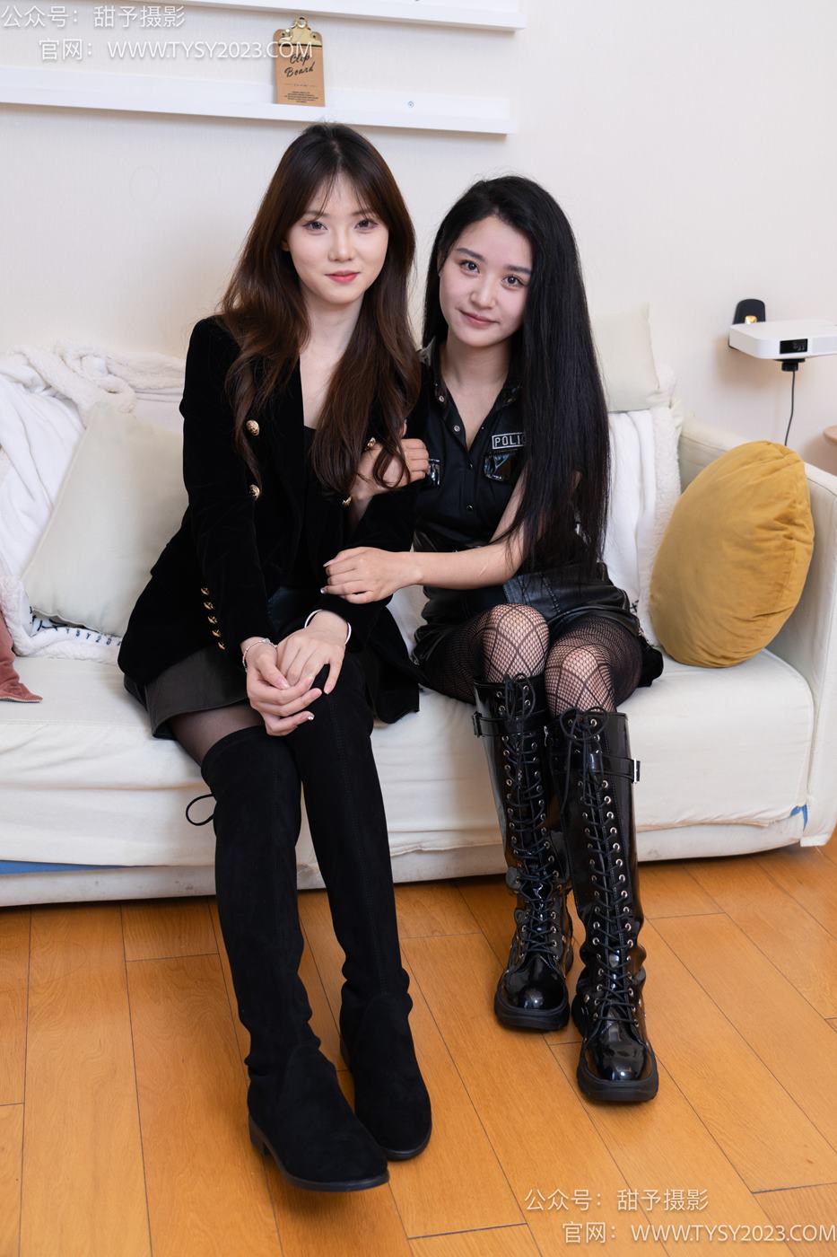 图片[20]-甜予摄影 NO.071 璇璇澜澜-长靴、黑丝、渔网袜、裸足、互相撕破丝袜剧情[172P/2V/11.0GB] – 速更版-美库