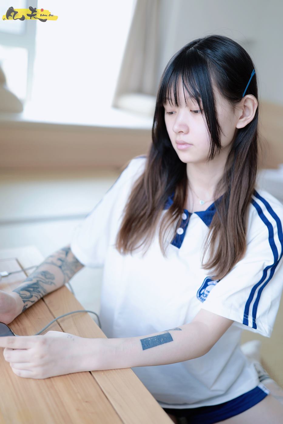 图片[20]-凡夫摄影 NO.0003 – 纹身美少女小恩原味棉袜裸足[208P] – 速更版-美库