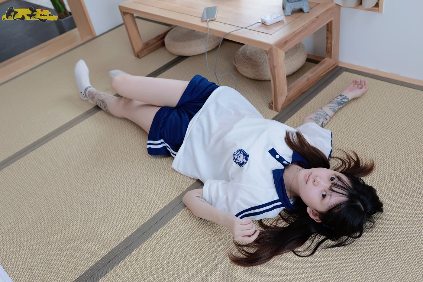 图片[47]-凡夫摄影 NO.0003 – 纹身美少女小恩原味棉袜裸足[208P] – 速更版-美库