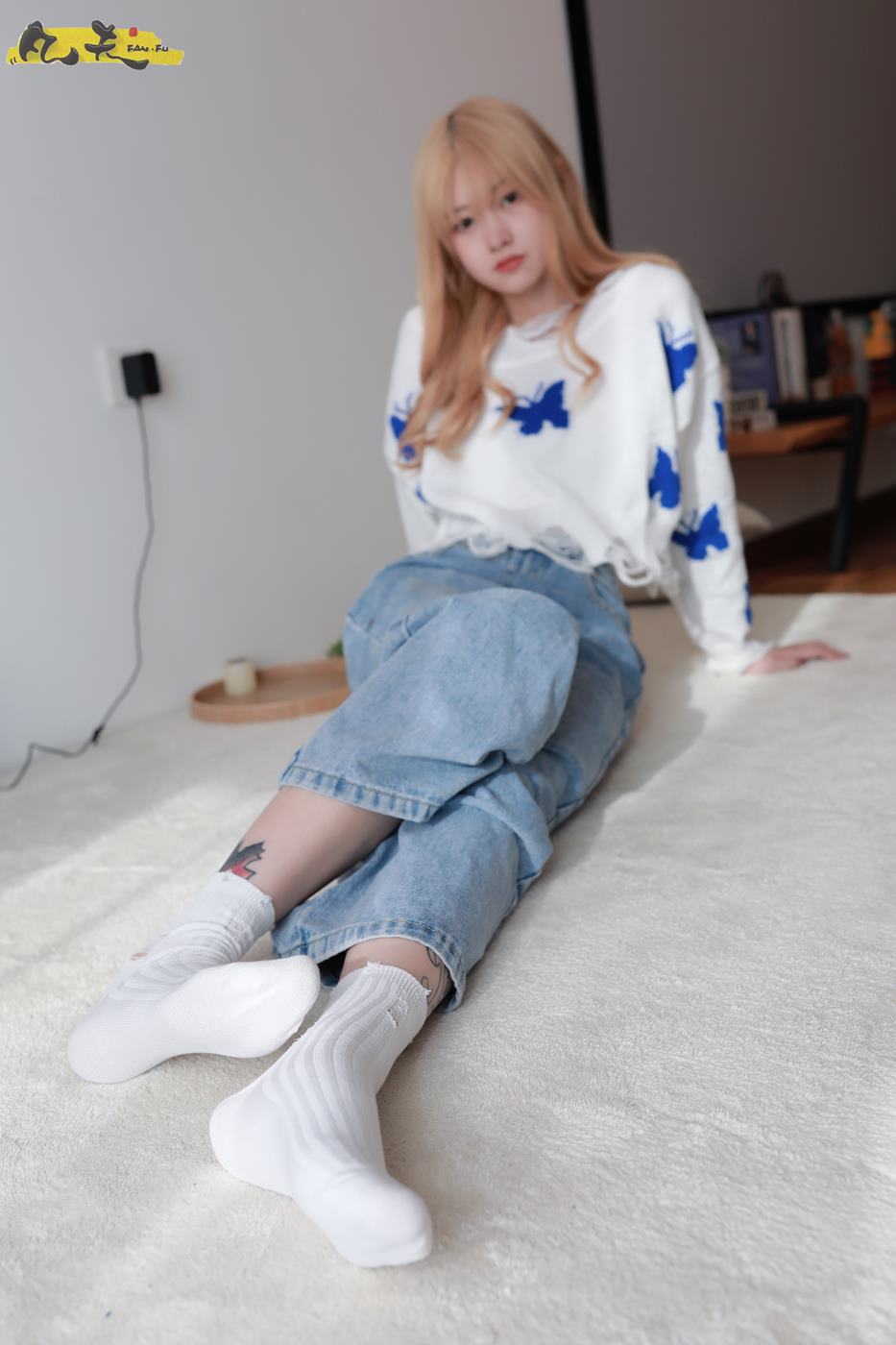 图片[18]-凡夫摄影 NO.0004 – 小恩白棉袜裸足[184P] – 速更版-美库