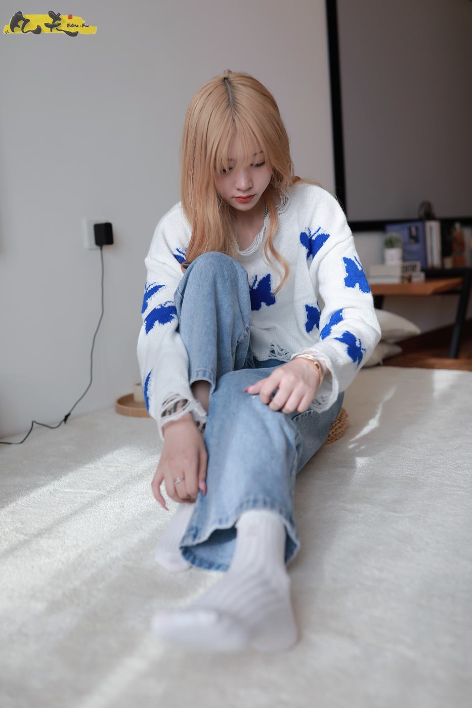 图片[24]-凡夫摄影 NO.0004 – 小恩白棉袜裸足[184P] – 速更版-美库