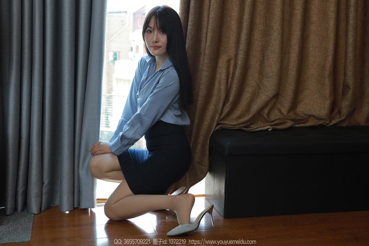 图片[17]-[IESS异思趣向] 2024.09.04 丝享家1837：婉萍《蓝色衬衣》[86P] – 速更版-美库