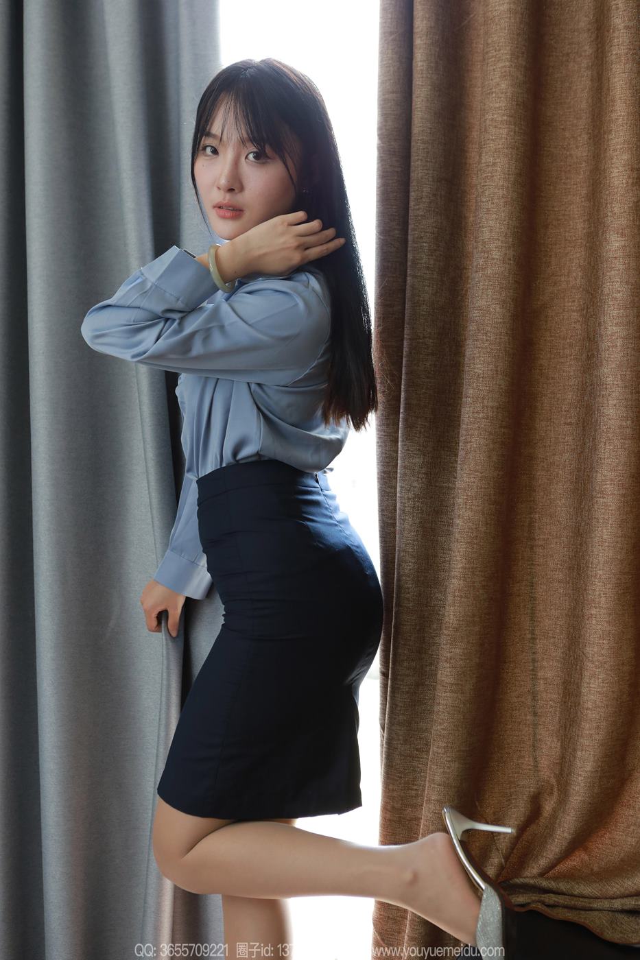 图片[59]-[IESS异思趣向] 2024.09.04 丝享家1837：婉萍《蓝色衬衣》[86P] – 速更版-美库