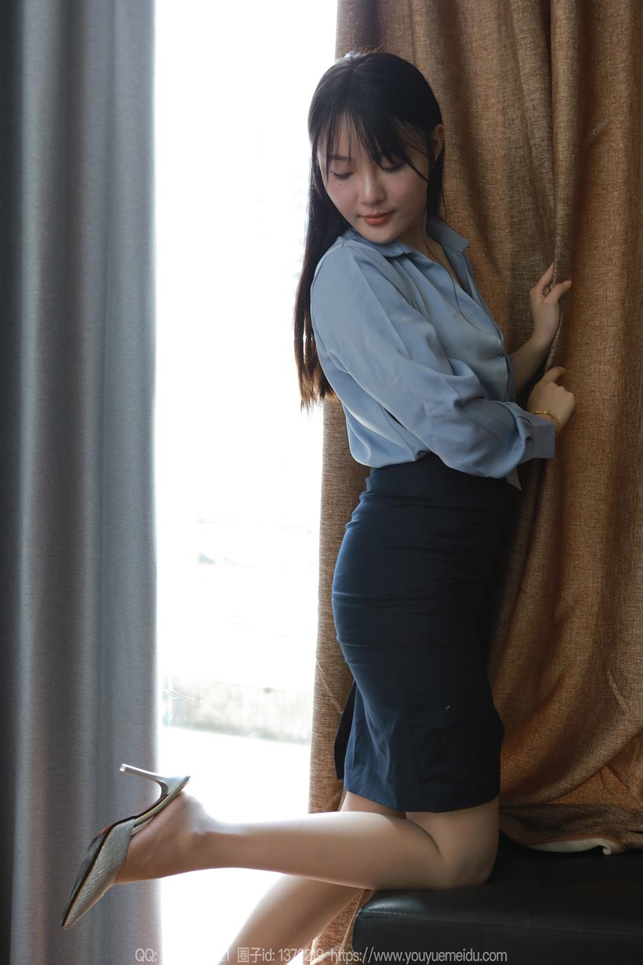 图片[73]-[IESS异思趣向] 2024.09.04 丝享家1837：婉萍《蓝色衬衣》[86P] – 速更版-美库