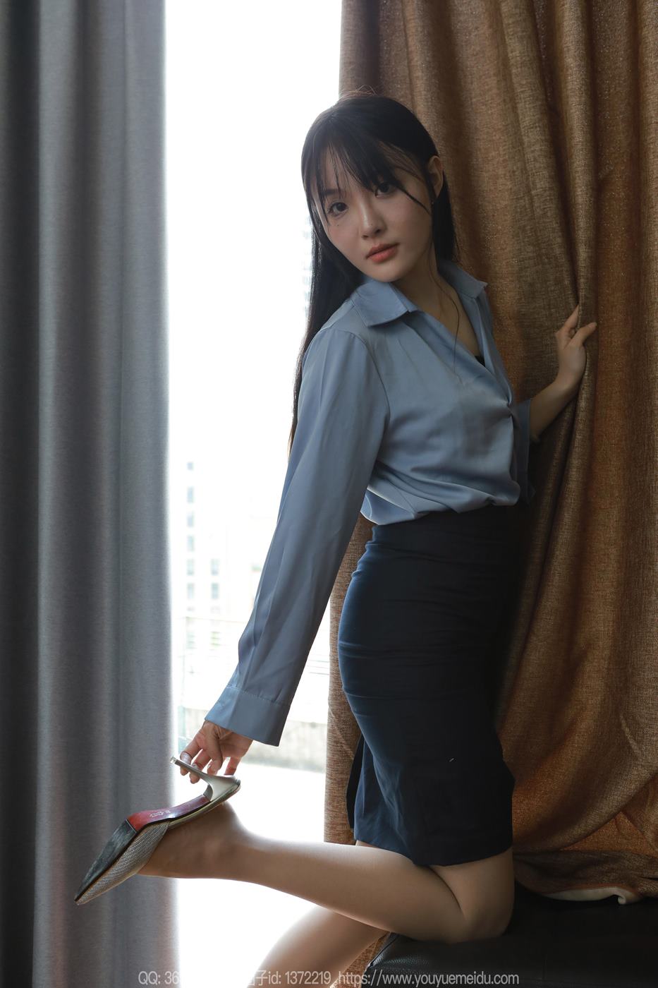 图片[75]-[IESS异思趣向] 2024.09.04 丝享家1837：婉萍《蓝色衬衣》[86P] – 速更版-美库