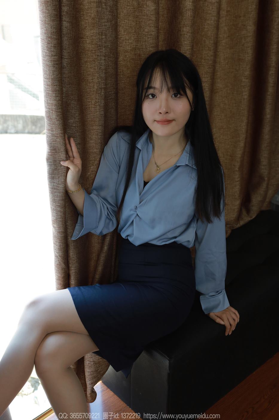 图片[85]-[IESS异思趣向] 2024.09.04 丝享家1837：婉萍《蓝色衬衣》[86P] – 速更版-美库