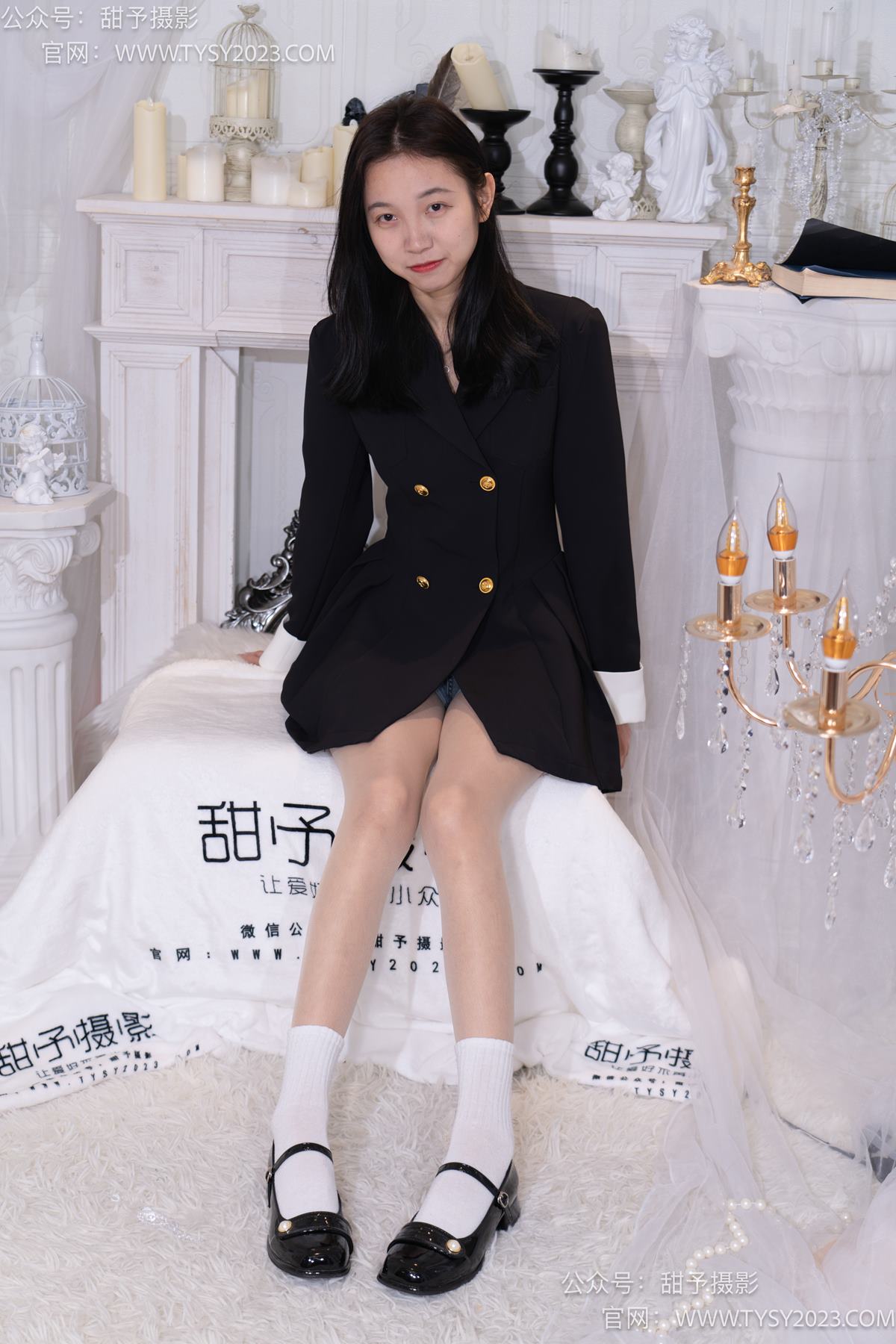 图片[20]-甜予摄影 NO.075 小桃-皮鞋、白棉袜、肉丝（脚尖加固款）[129P] – 速更版-美库