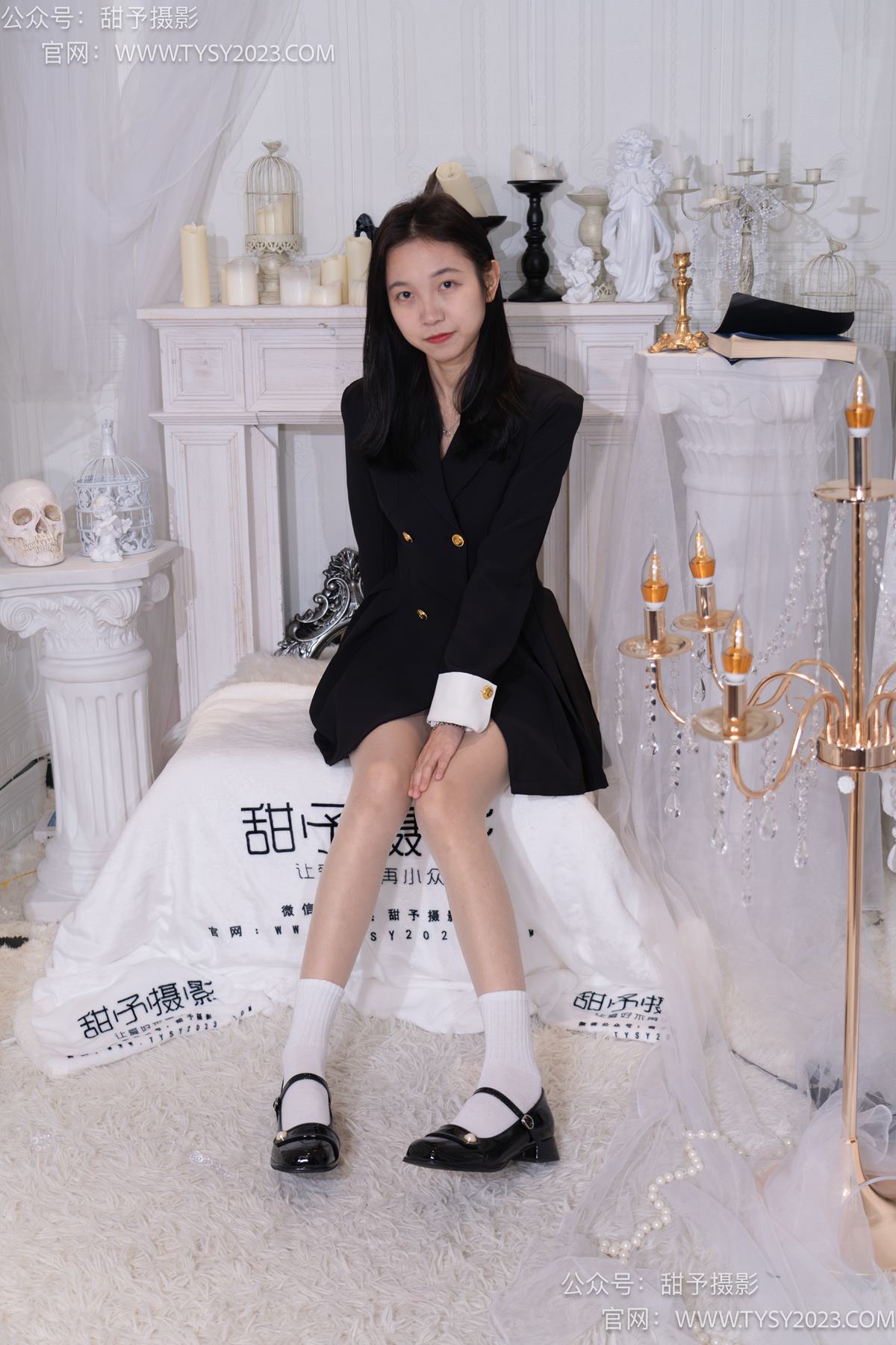 图片[23]-甜予摄影 NO.075 小桃-皮鞋、白棉袜、肉丝（脚尖加固款）[129P] – 速更版-美库