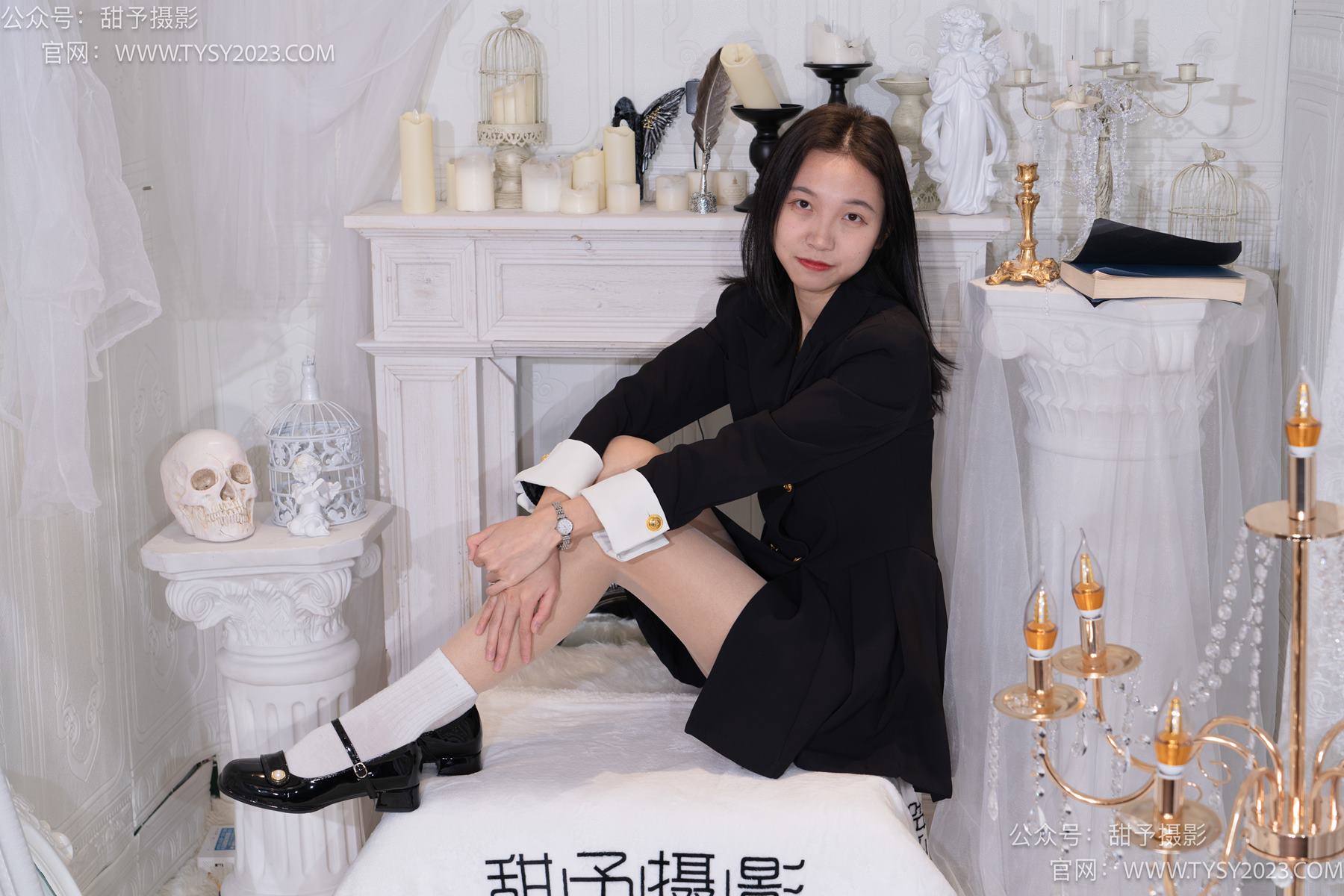 图片[40]-甜予摄影 NO.075 小桃-皮鞋、白棉袜、肉丝（脚尖加固款）[129P] – 速更版-美库