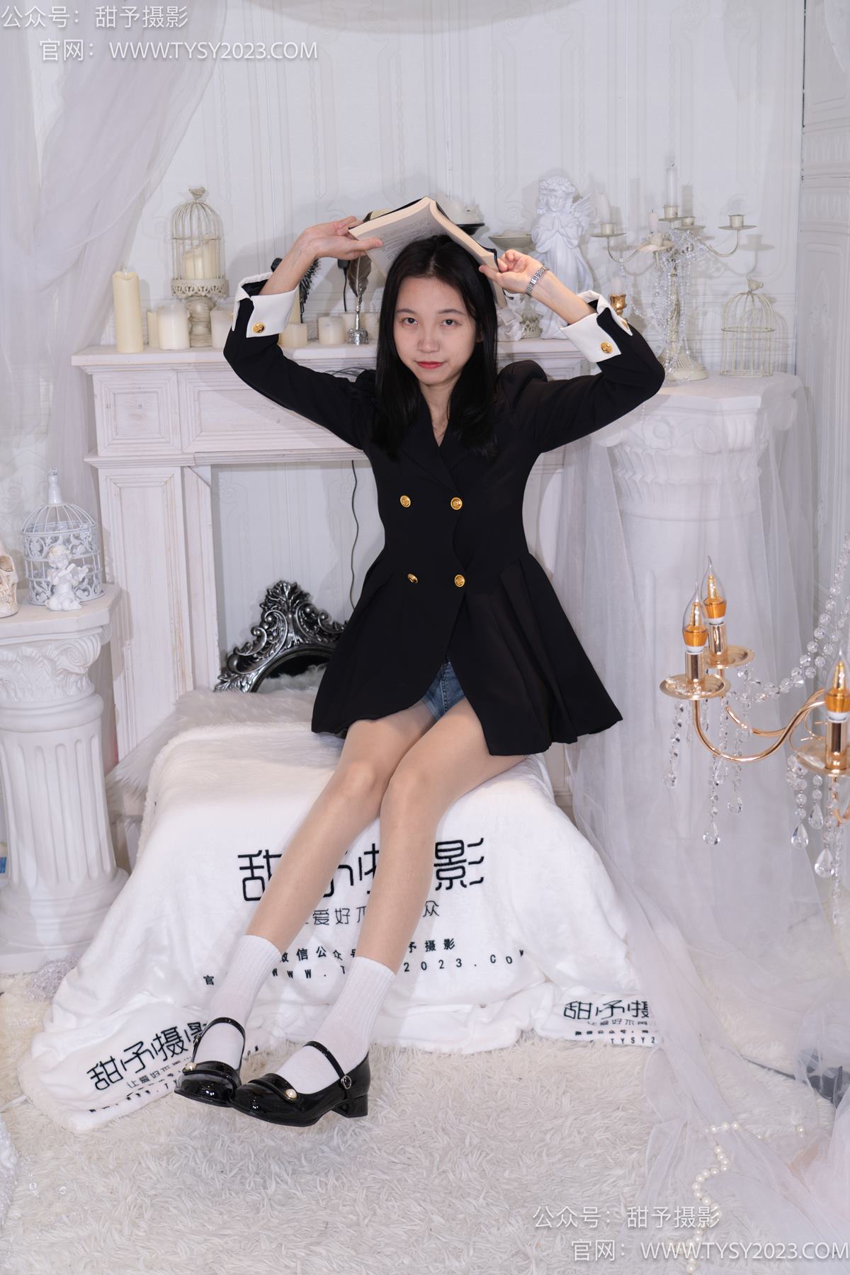 图片[49]-甜予摄影 NO.075 小桃-皮鞋、白棉袜、肉丝（脚尖加固款）[129P] – 速更版-美库
