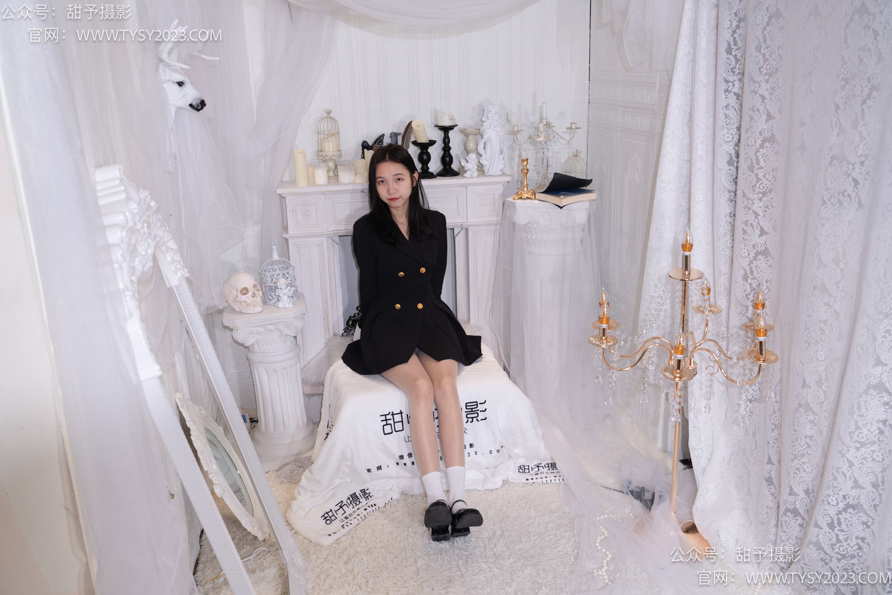 图片[54]-甜予摄影 NO.075 小桃-皮鞋、白棉袜、肉丝（脚尖加固款）[129P] – 速更版-美库