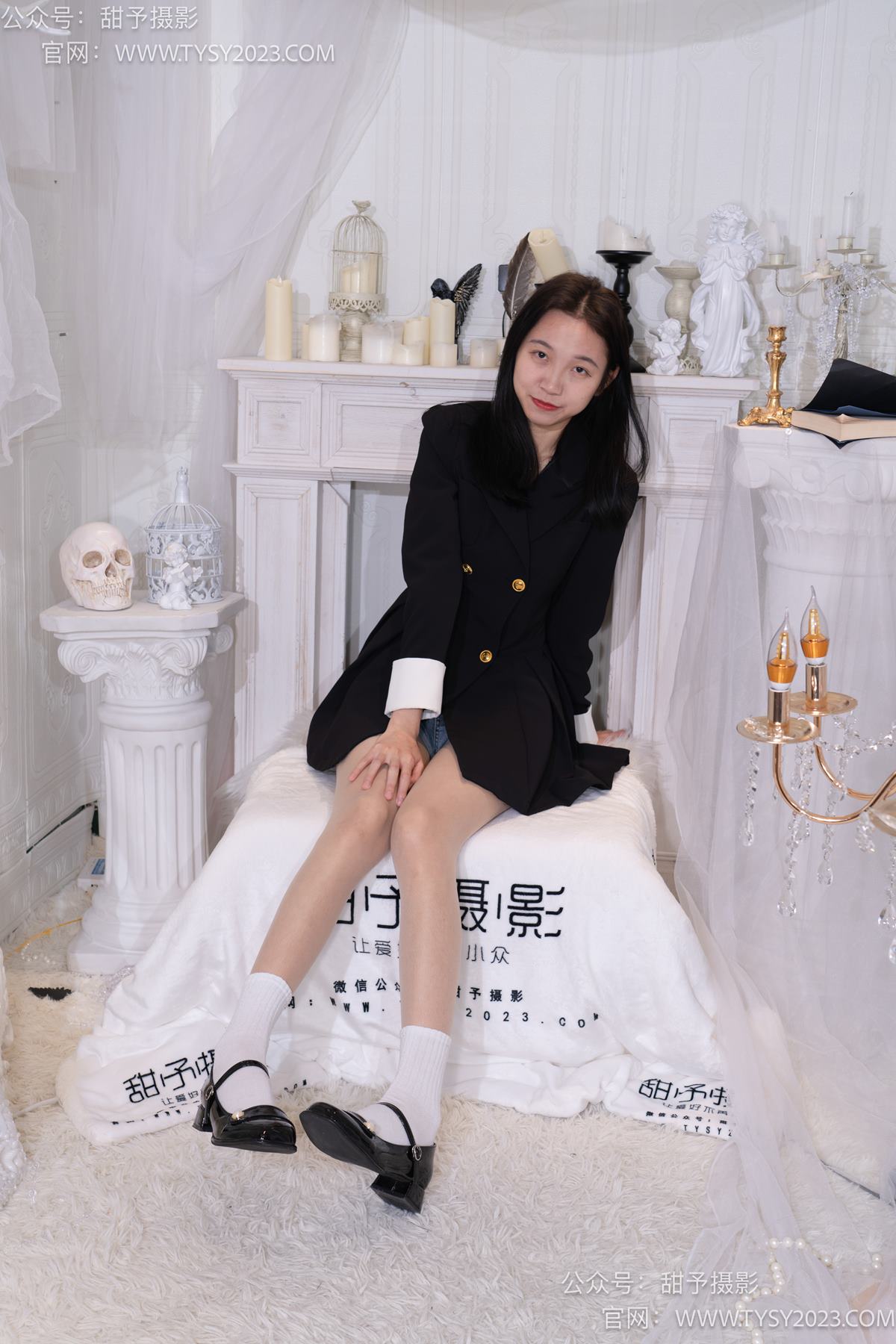 图片[59]-甜予摄影 NO.075 小桃-皮鞋、白棉袜、肉丝（脚尖加固款）[129P] – 速更版-美库