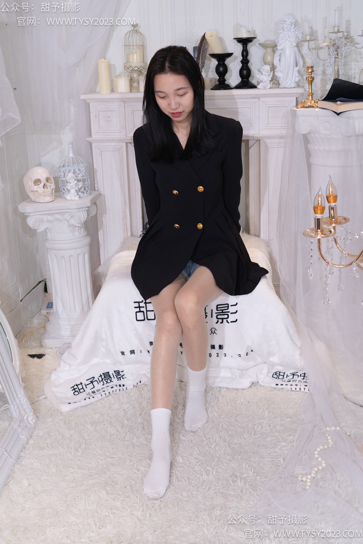 图片[70]-甜予摄影 NO.075 小桃-皮鞋、白棉袜、肉丝（脚尖加固款）[129P] – 速更版-美库