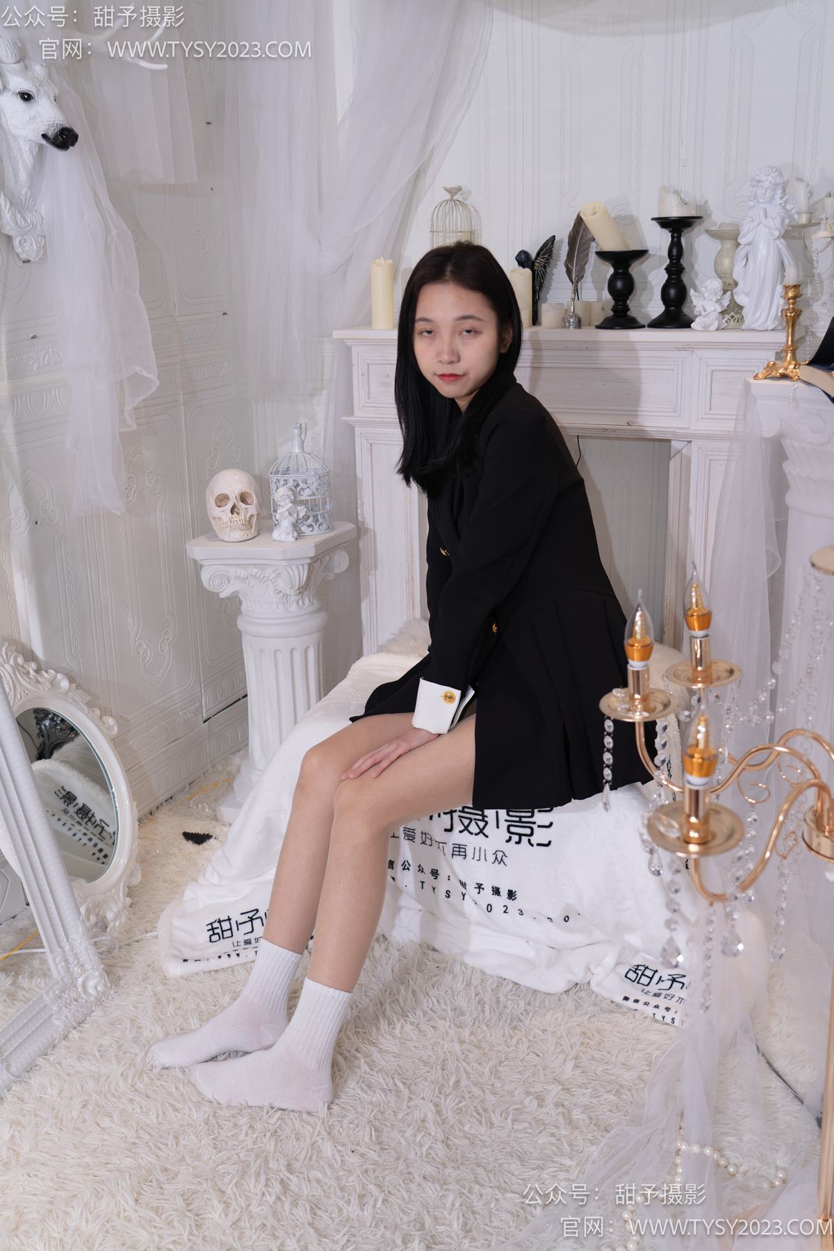 图片[86]-甜予摄影 NO.075 小桃-皮鞋、白棉袜、肉丝（脚尖加固款）[129P] – 速更版-美库
