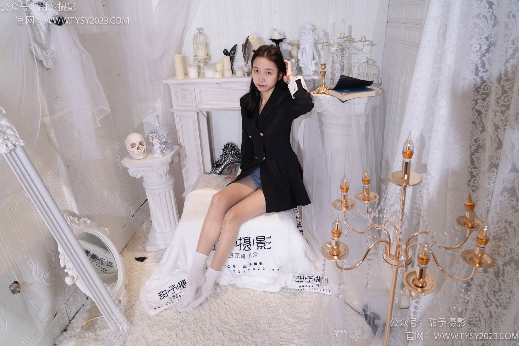 图片[96]-甜予摄影 NO.075 小桃-皮鞋、白棉袜、肉丝（脚尖加固款）[129P] – 速更版-美库