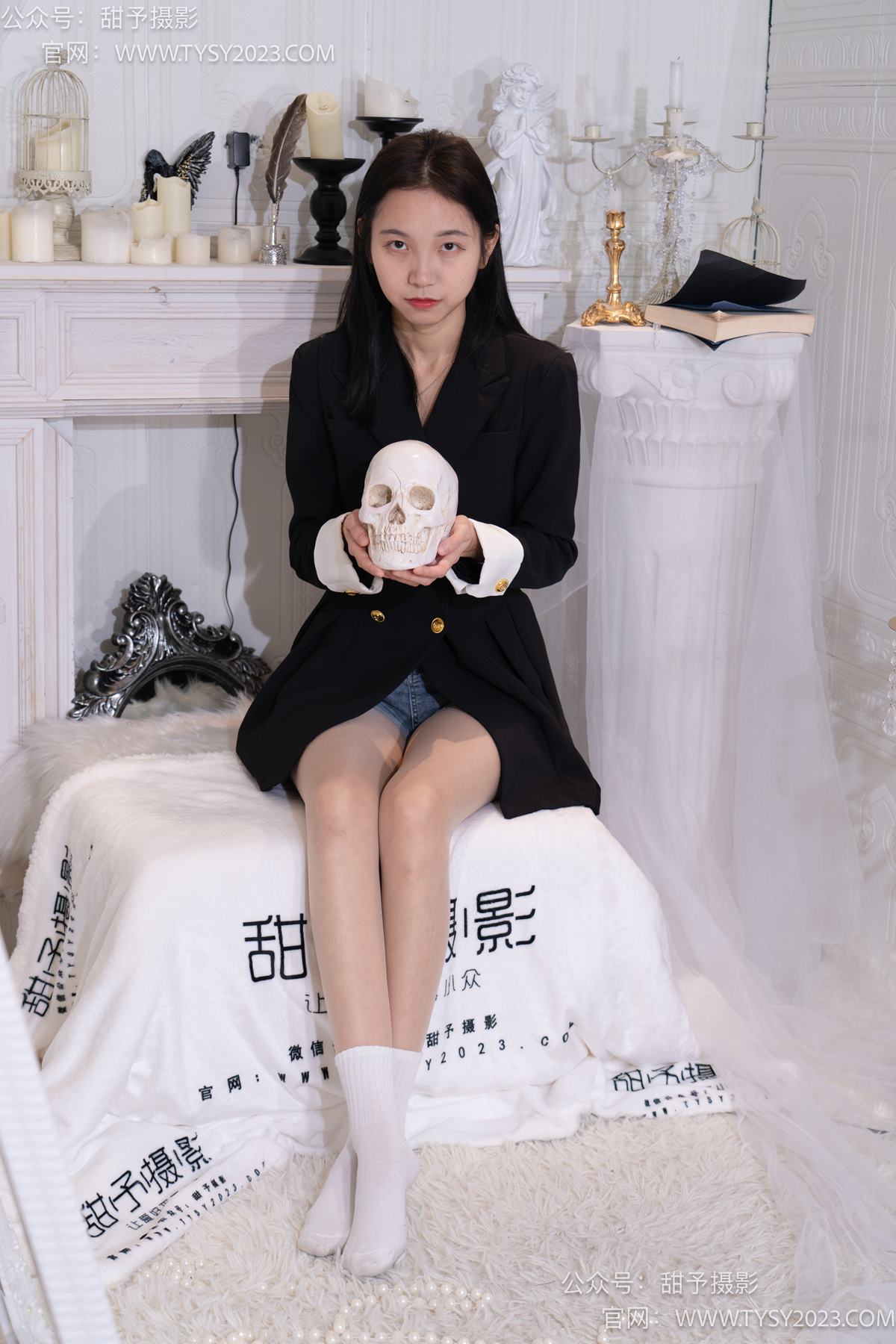 图片[105]-甜予摄影 NO.075 小桃-皮鞋、白棉袜、肉丝（脚尖加固款）[129P] – 速更版-美库