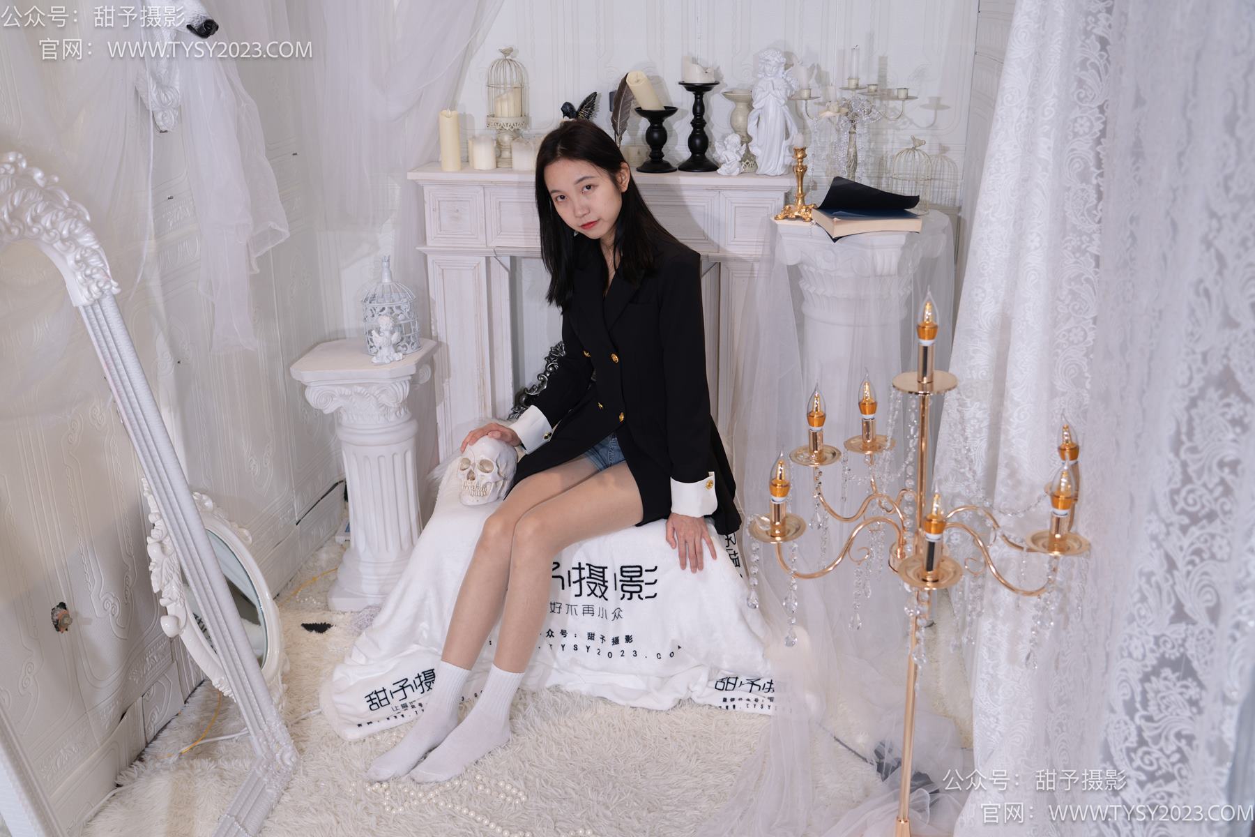 图片[106]-甜予摄影 NO.075 小桃-皮鞋、白棉袜、肉丝（脚尖加固款）[129P] – 速更版-美库