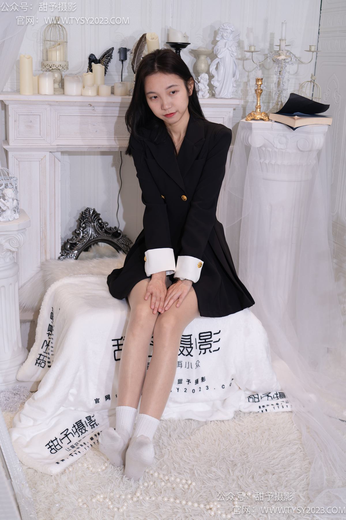 图片[110]-甜予摄影 NO.075 小桃-皮鞋、白棉袜、肉丝（脚尖加固款）[129P] – 速更版-美库