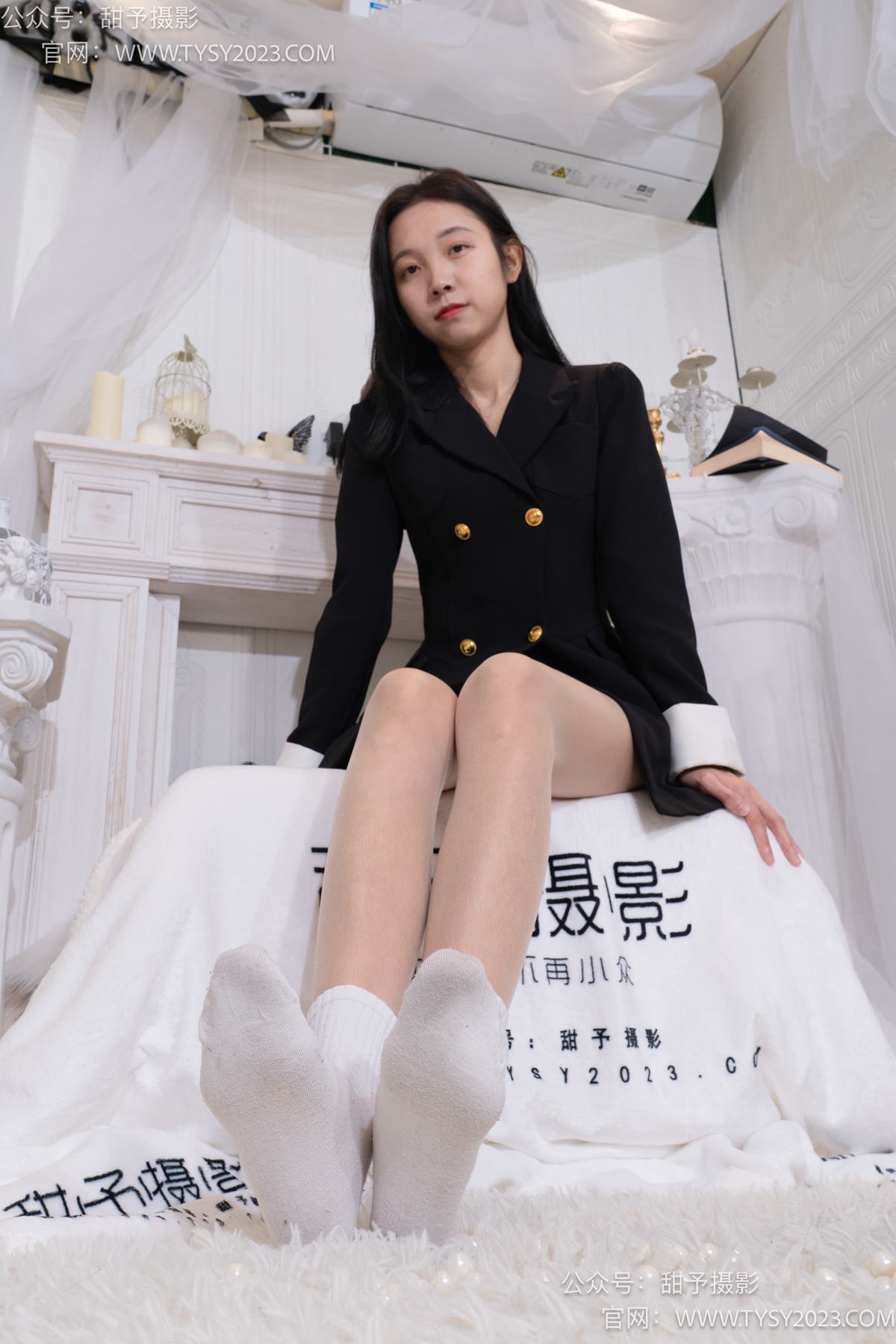 图片[112]-甜予摄影 NO.075 小桃-皮鞋、白棉袜、肉丝（脚尖加固款）[129P] – 速更版-美库