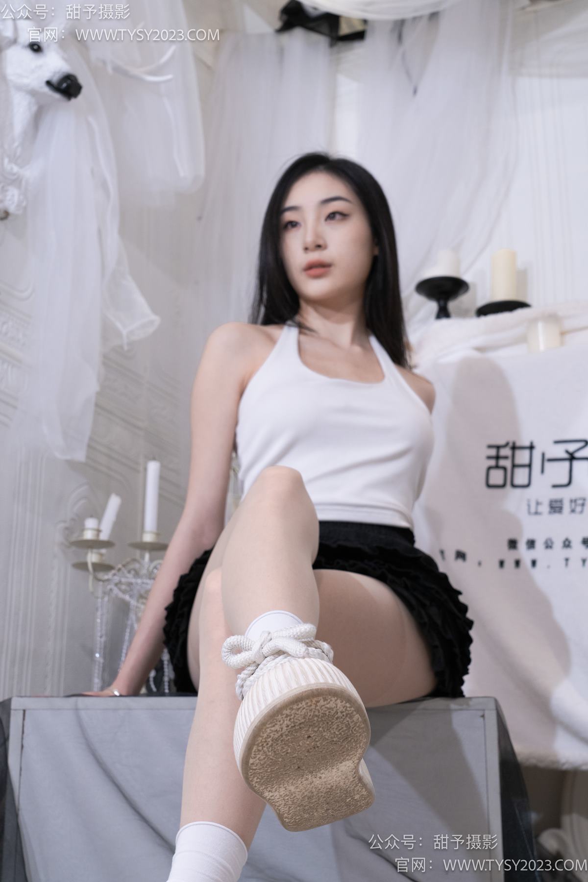 图片[30]-甜予摄影 NO.076 小狸-帆布鞋、白棉袜、肉丝（脚尖加固款）[126P] – 速更版-美库