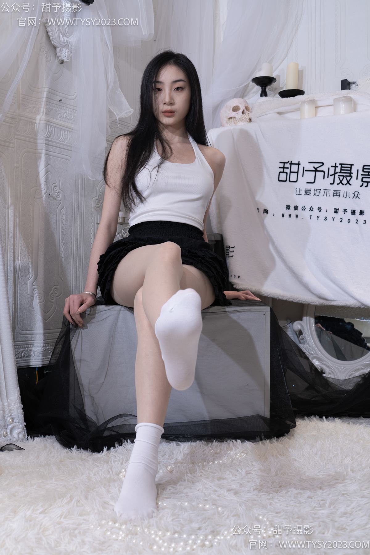 图片[60]-甜予摄影 NO.076 小狸-帆布鞋、白棉袜、肉丝（脚尖加固款）[126P] – 速更版-美库