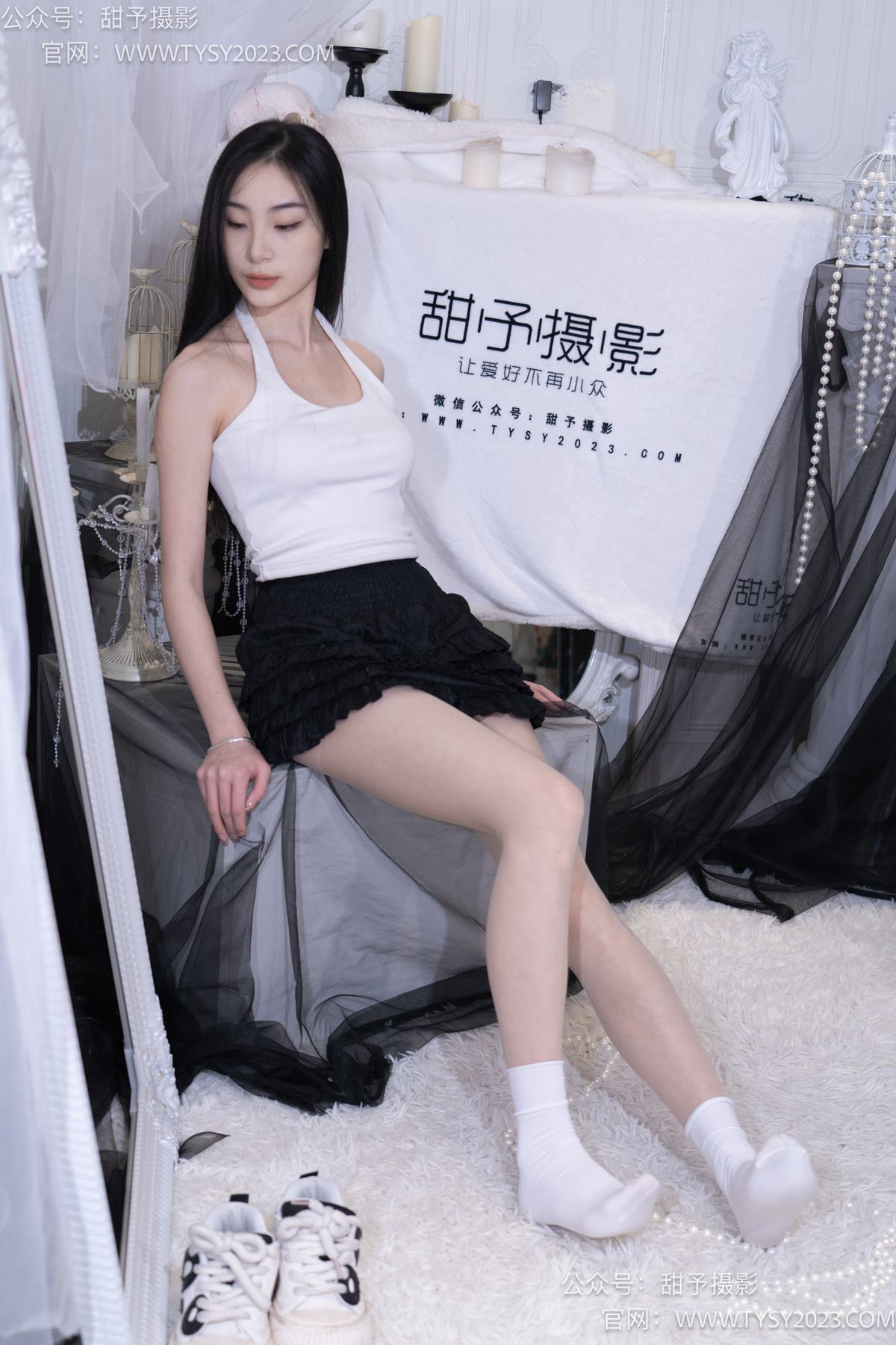 图片[68]-甜予摄影 NO.076 小狸-帆布鞋、白棉袜、肉丝（脚尖加固款）[126P] – 速更版-美库