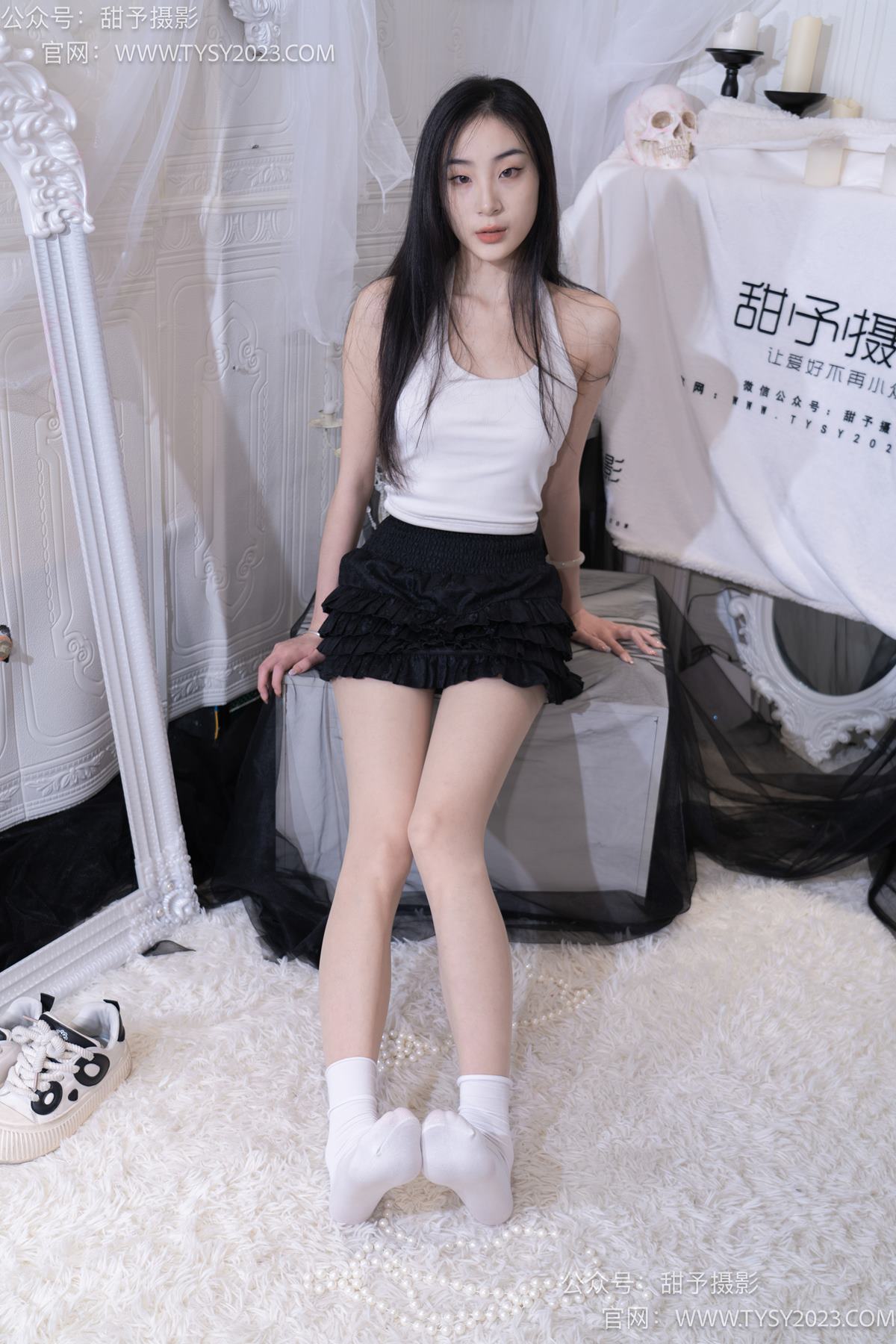 图片[73]-甜予摄影 NO.076 小狸-帆布鞋、白棉袜、肉丝（脚尖加固款）[126P] – 速更版-美库