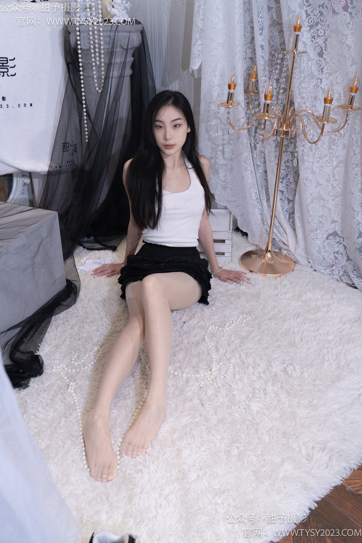 图片[110]-甜予摄影 NO.076 小狸-帆布鞋、白棉袜、肉丝（脚尖加固款）[126P] – 速更版-美库