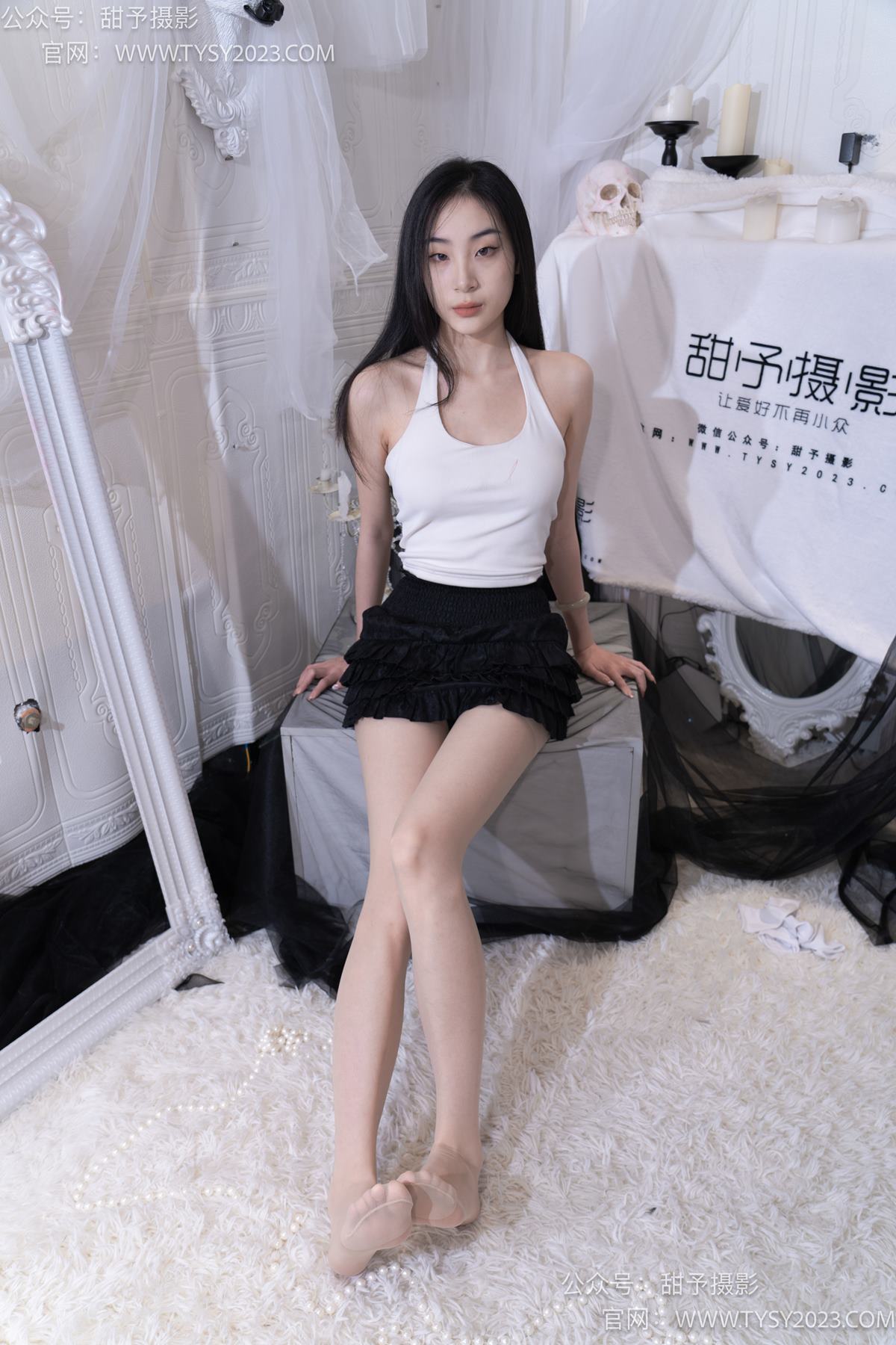 图片[126]-甜予摄影 NO.076 小狸-帆布鞋、白棉袜、肉丝（脚尖加固款）[126P] – 速更版-美库