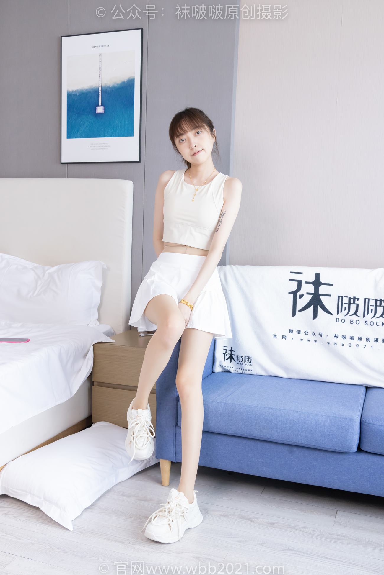 图片[110]-[BoBoSocks袜啵啵]NO.424 稚予-运动鞋、白棉袜、肉丝、腰丝[140P] – 速更版-美库