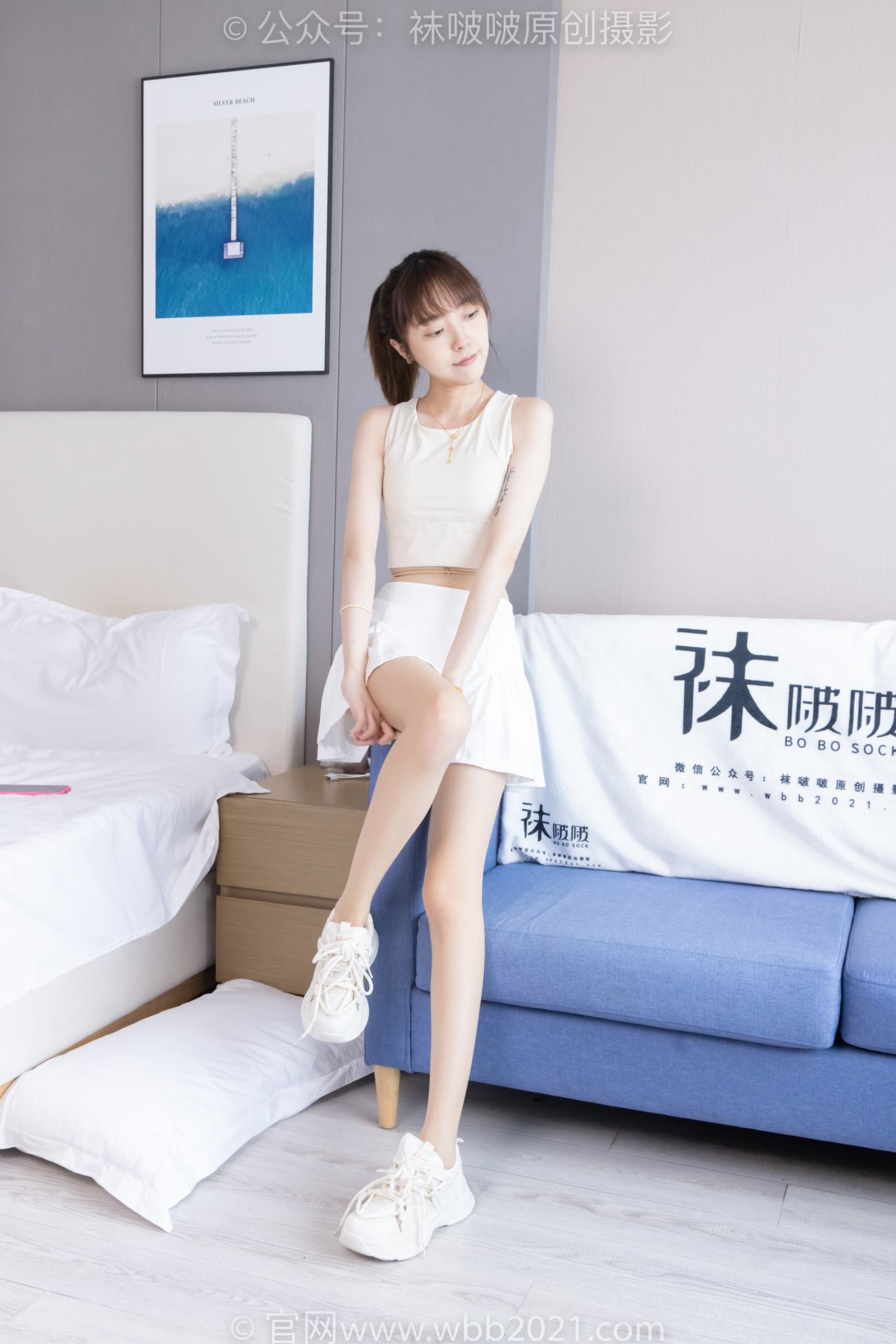 图片[111]-[BoBoSocks袜啵啵]NO.424 稚予-运动鞋、白棉袜、肉丝、腰丝[140P] – 速更版-美库
