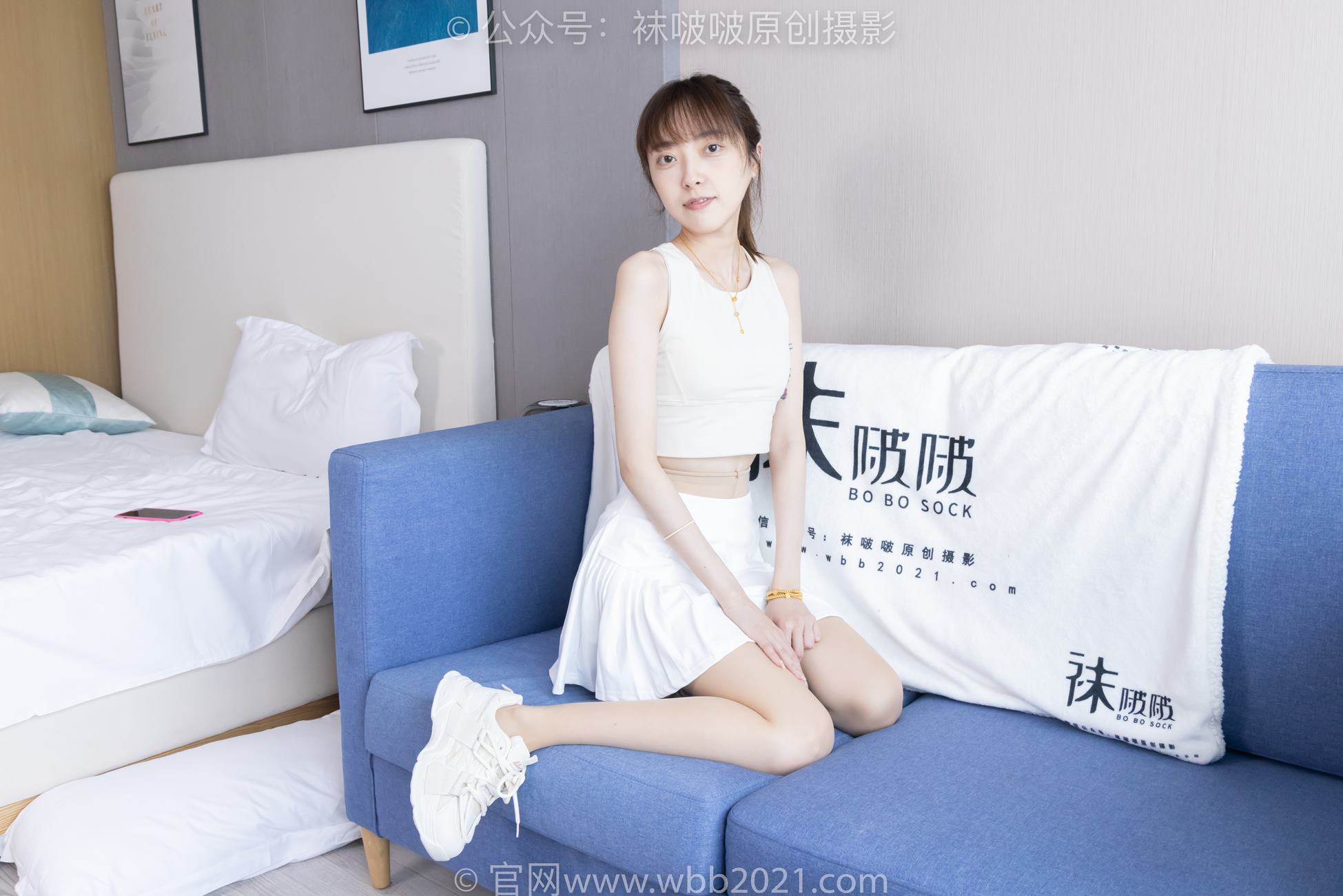 图片[123]-[BoBoSocks袜啵啵]NO.424 稚予-运动鞋、白棉袜、肉丝、腰丝[140P] – 速更版-美库